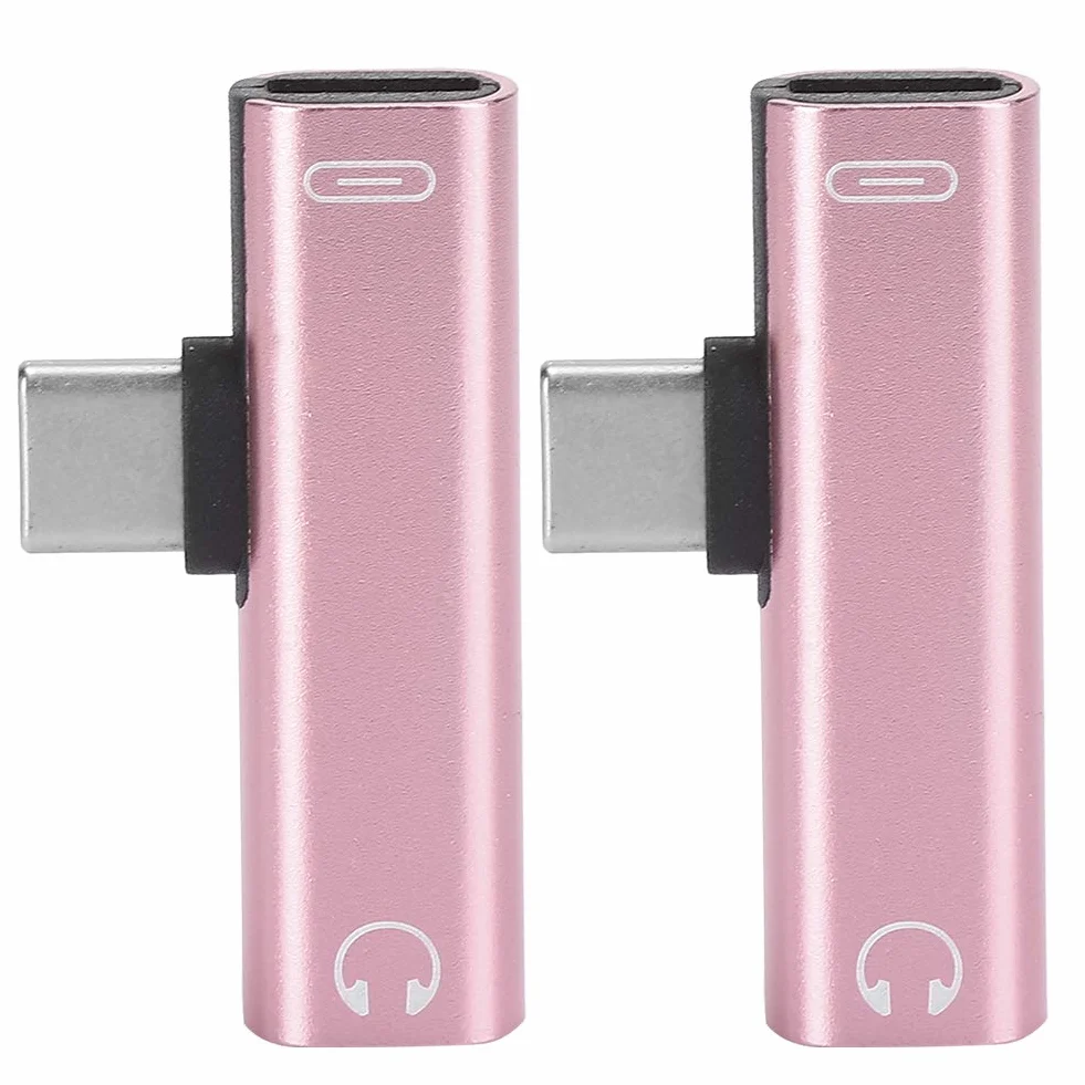 Adapter Słuchawkowy USB C do 3.5 mm Typu C 2 w 1 Przewód Audio i Ładowarki