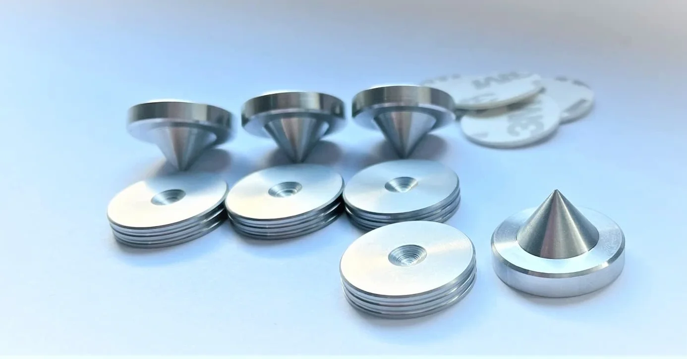 PrecisionGeek - Kolce Głośnikowe Średnica 20mm L-10, Stal Nierdzewna (4 sztuki)
