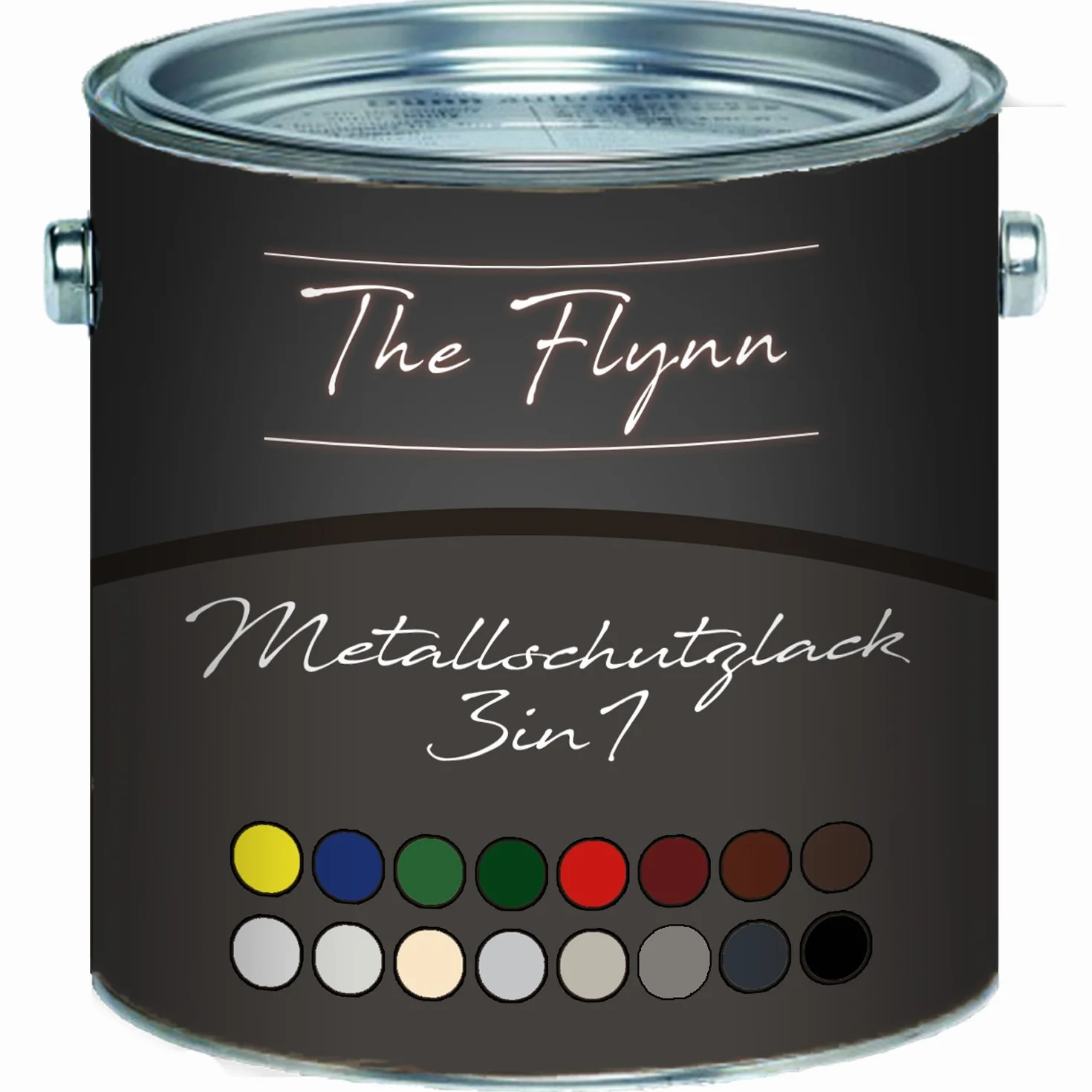 farba 3w1 do metalu farba do metalu, żelaza, aluminium, cynku, stali – ochrona przed rdzą, gruntująca i nawierzchniowa w jednym (1 L, Szary antracytowy (RAL 7016)) The Flynn