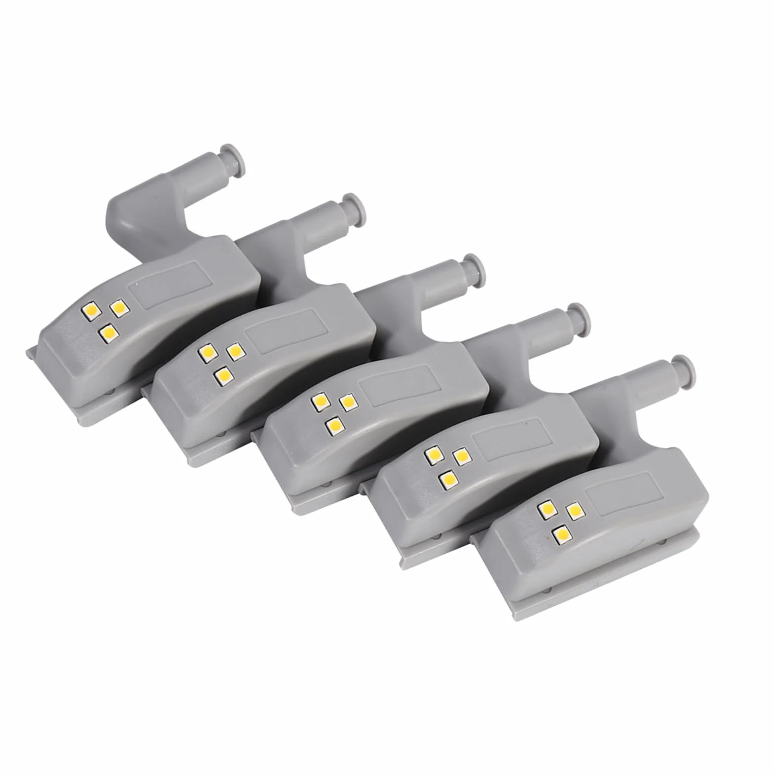 LED Czujnik Oświetlenia do Szafek, 10 Sztuk, Zawiasowe Lampki Nocne, Ciepła Biel, Automatyczne Włączanie, do Kuchni i Szaf