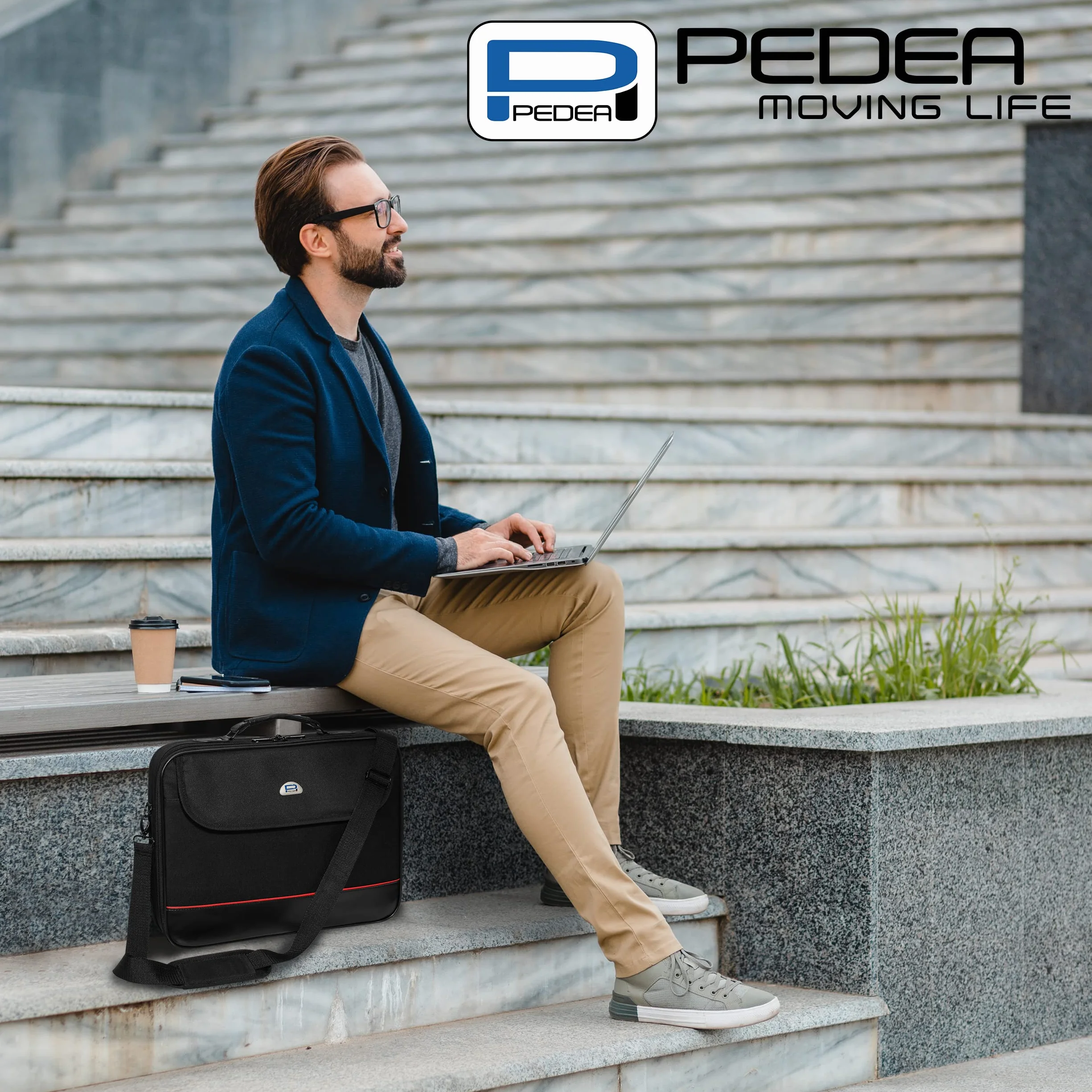 PEDEA Torba na laptopa Trendline 18,4 cala 46,7 cm z myszą bezprzewodową