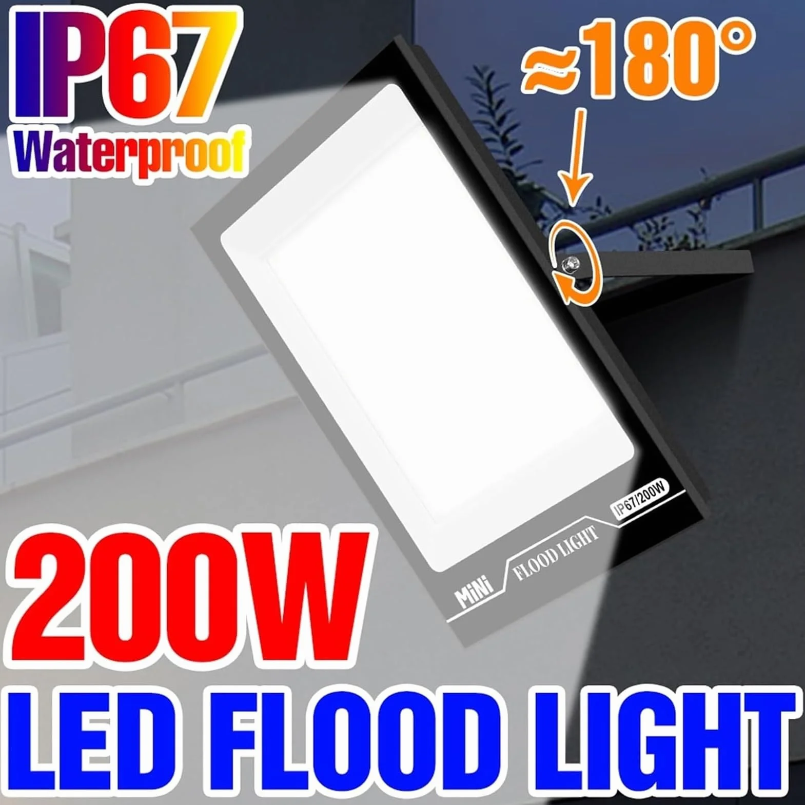 lampy solarne, IP67 Reflektor Lampa uliczna Ścienna Lampara Oświetlenie zewnętrzne ogrodowy na patio(30w Cold White)
