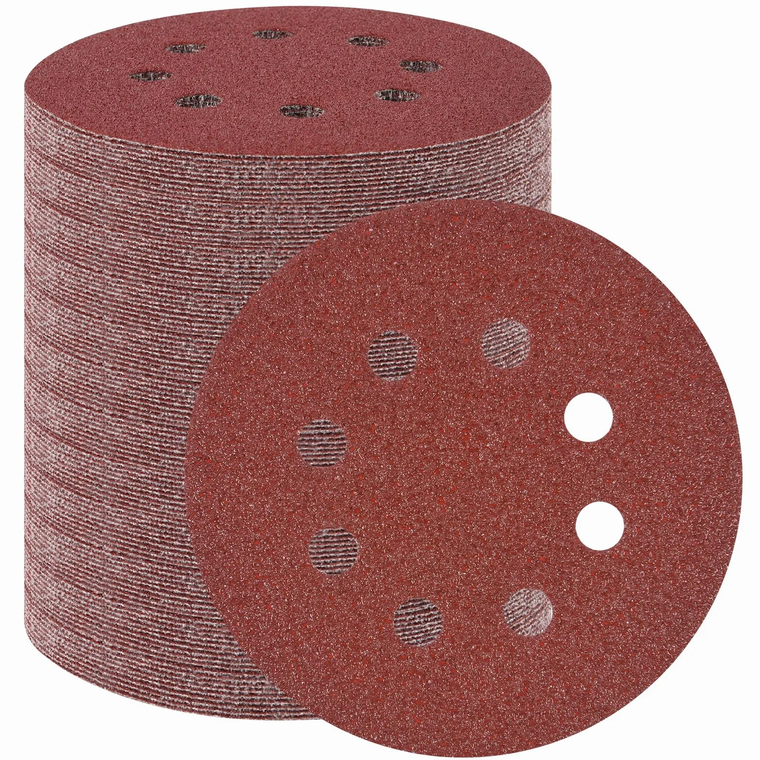 Flintronic Papier ścierny, 125 mm, 120 sztuk, 8 otworów, okrągły papier ścierny, do metalu, drewna, plastiku, suchej zabudowy, akcesoria, materiały do szlifierek oscylacyjnych, ziarnistość: 8 x P40