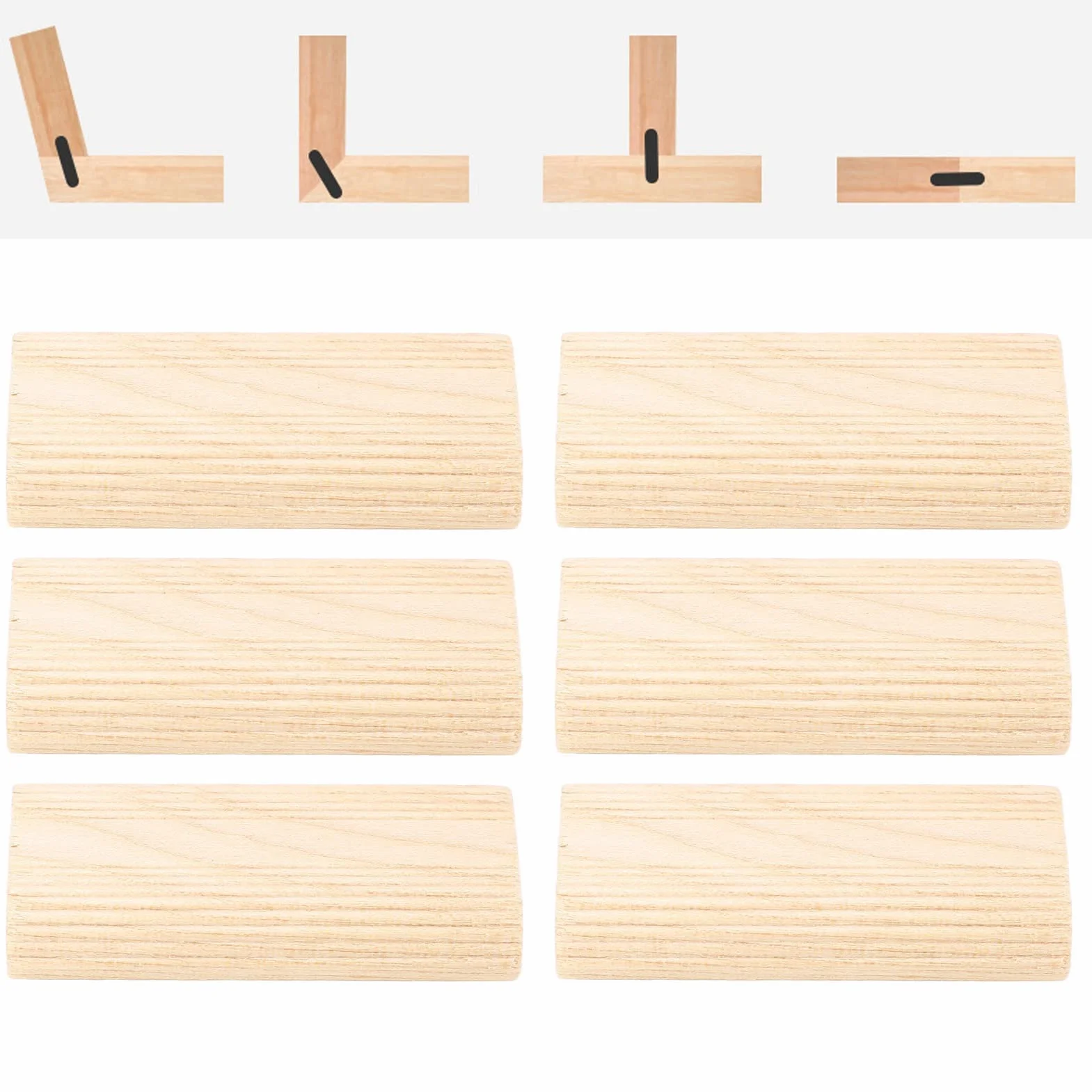 Kołek rozporowy, 50 szt. Kołki rozporowe drewniane 10x50mm lite drewno bukowe kołki domino kwadratowe do łączenia mebli stolarskich