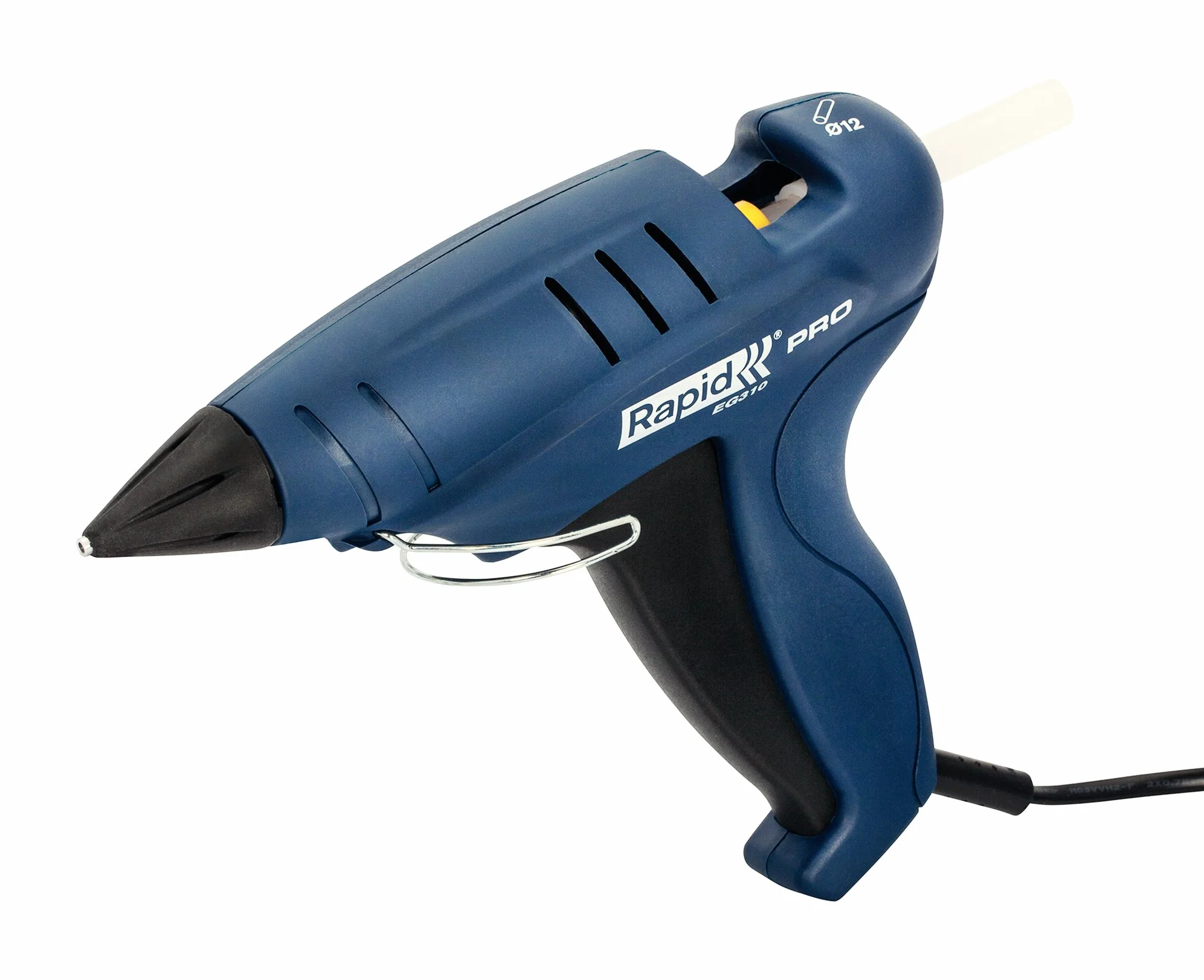 Rapid Pistolet do klejenia na gorąco EG310, 12 mm profesjonalny pistolet do klejenia do montażu i dużych powierzchni, 1000 g/h, wydajność tłoczenia kleju, 250 W