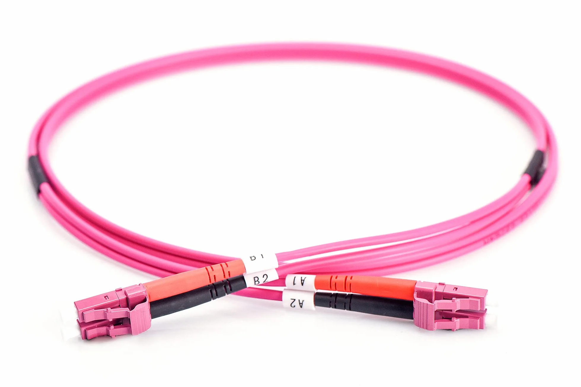 DIGITUS Kabel światłowodowy OM4 5m LC Dupleks 50/125µ 100 Gbit/s Fioletowy