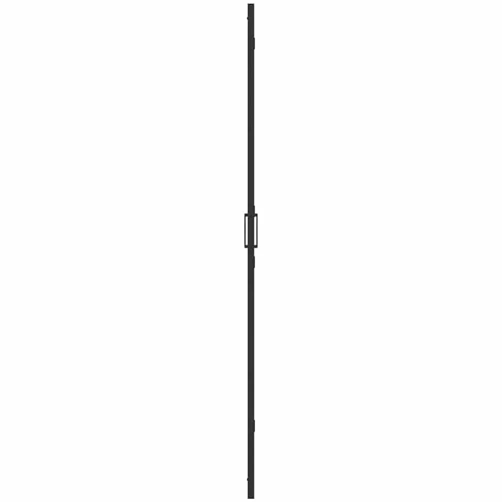 Ścianka prysznicowa Walk-In czarna 100 x 6,5 x 190 cm z aluminium i szkła bezpiecznego ESG, składana kabina prysznicowa z nanopowłoką jako ochrona przed pryskaniem i ściana boczna do łazienki