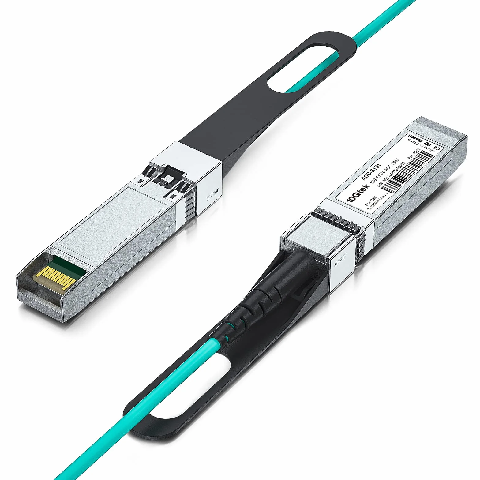 10Gtek 10G SFP+ AOC Cable 10-Meter 10GBASE Active Optical SFP for Cisco SFP-10G-AOC10M, Ubiquiti, Compatible