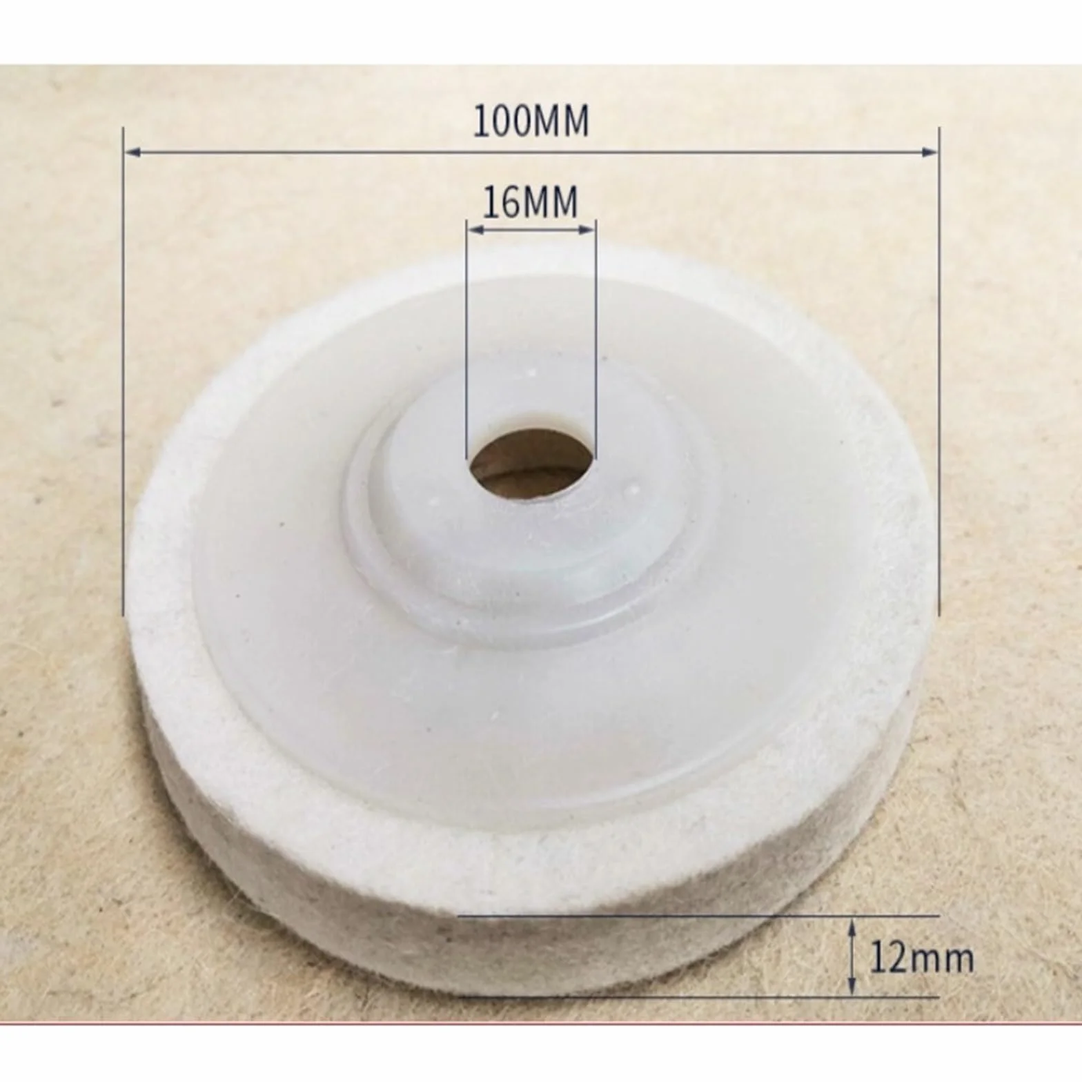Polerująca tarcza szlifierki stołowej, Filcowa tarcza polerska z wełny 4 cale, do szlifierek kątowych, czyszcząca metalu, 100 mm x 16, ścierne narzędzie polerujące(10pcs)