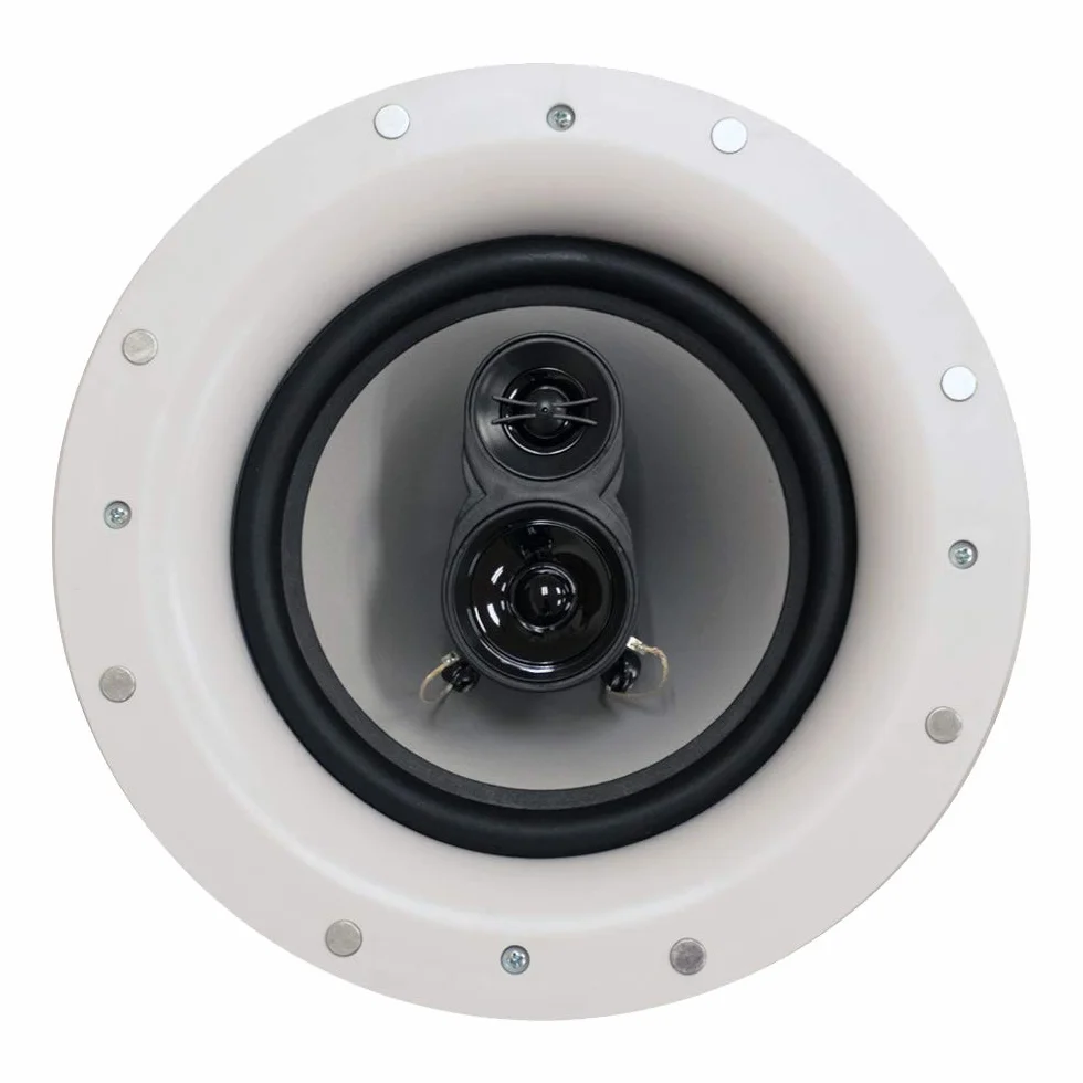 Acoustic Audio by Goldwood CSIC84 Bezramowe głośniki sufitowe z 8-calowymi WOOFERS, 1 para, białe
