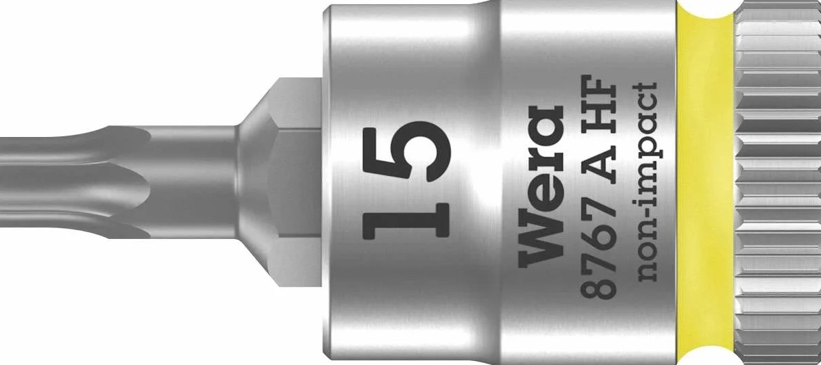 Nasadka wkrętakowa Zyklop 1/4" TORX®HF TX15x28 mm z funkcją przytrzymywania 8767 A HF Wera