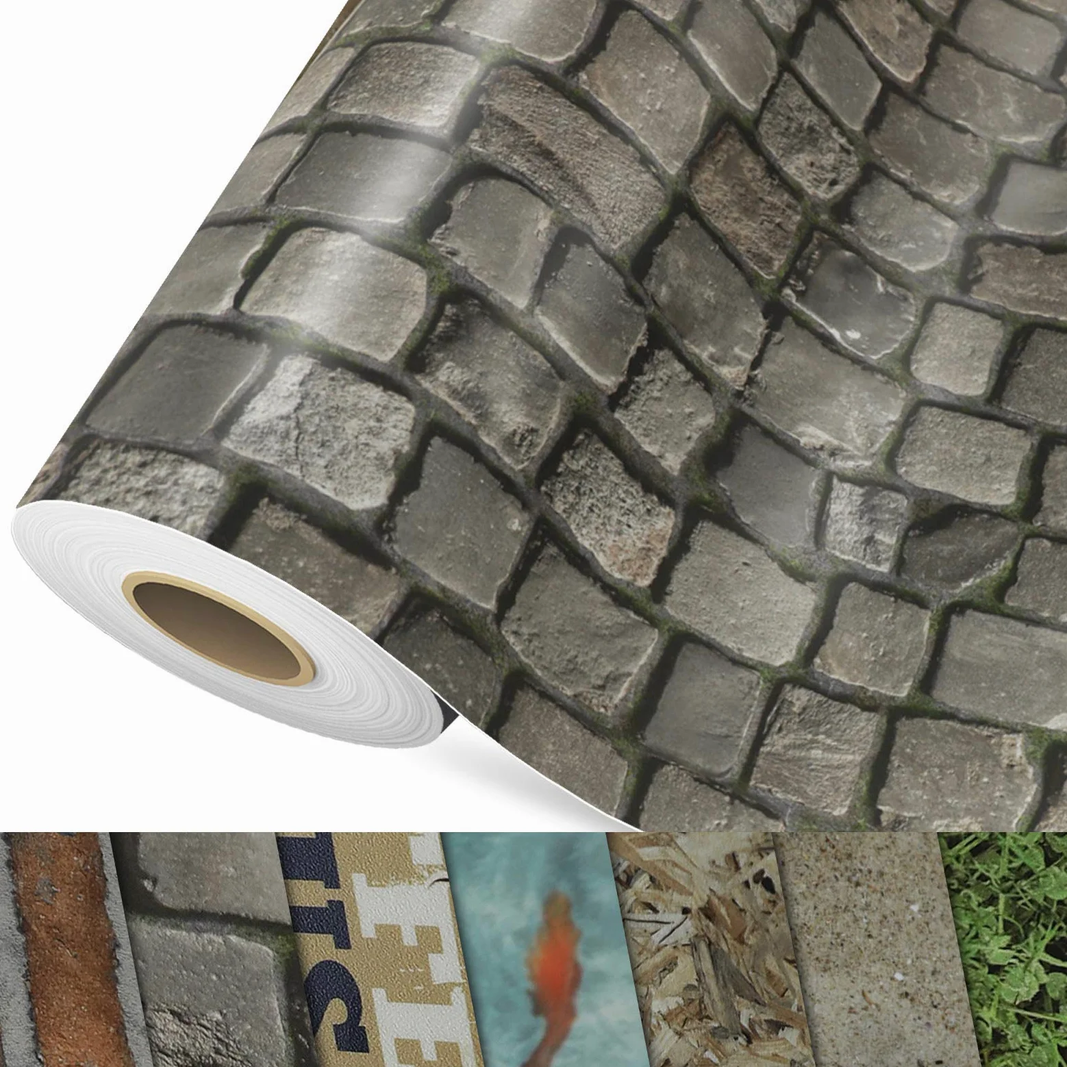 CV Cobble wykładzina podłogowa, bardzo odporna na ścieranie wykładzina podłogowa z PCW (z pianką), kolor plaster z nadrukiem fotograficznym, powierzchnia strukturalna, towar sprzedawany na metry (200