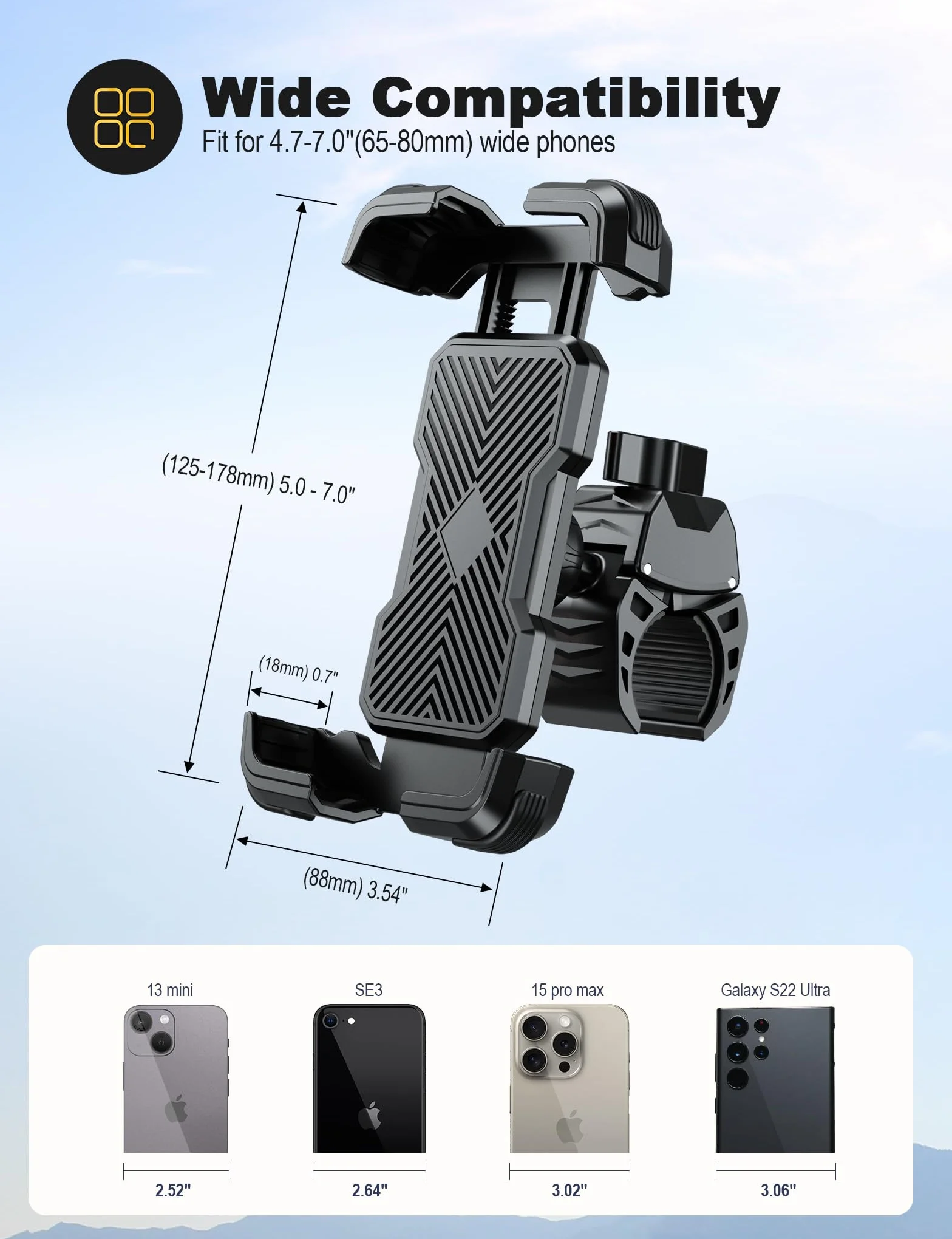 Uniwersalny Uchwyt do Telefonu na Rower 360° 4.7-7.2 Cala Smartfona