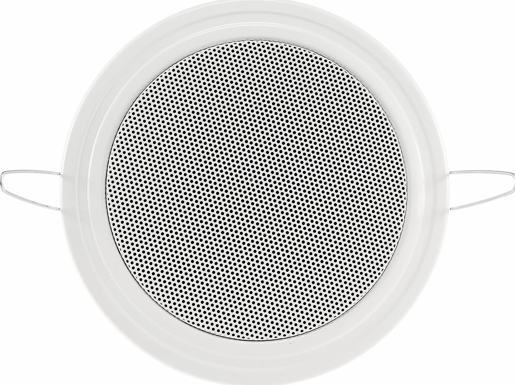 Głośnik do zabudowy sufitowej i ściennej CTE-W, biały, metalowa kratka ochronna, klamry mocujące, impedancja 8 omów, łatwy montaż Ø 135mm, 60 Watt biały