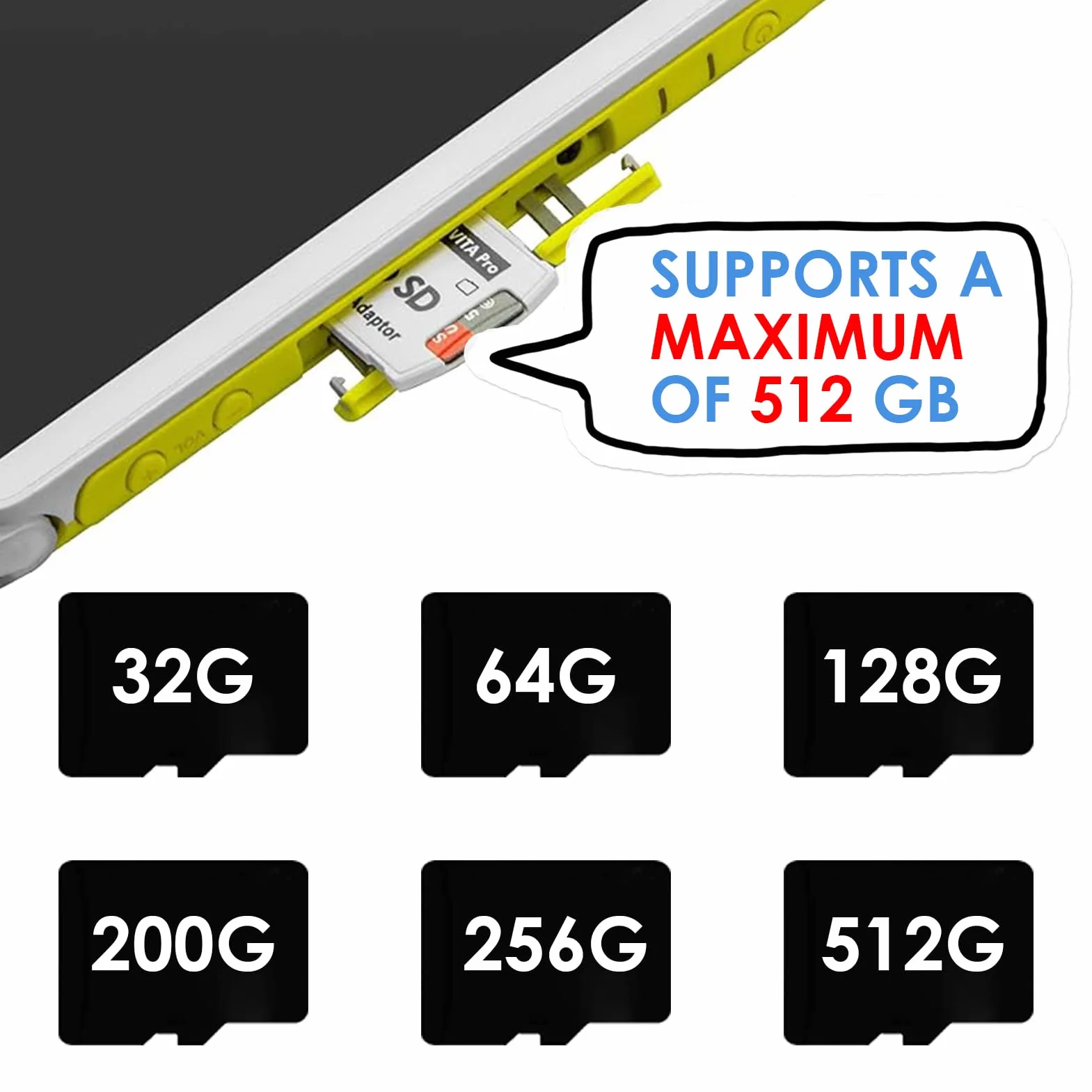 Karta pamięci SD2Vita 5.0 Adapter do PS Vita, konwerter Micro SD PSVSD, obsługa do 256 GB, dla PS Vita 1000/2000 Firmware 3.60