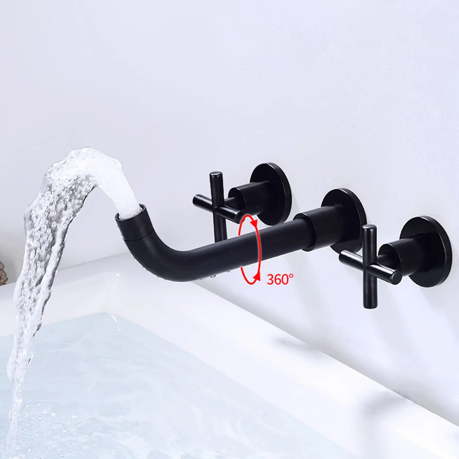 Bateria ścienna Bateria łazienkowa Bateria umywalkowa Baterie wannowe z wylewką 20 cm Baterie umywalkowe Uchwyt krzyżowy Podtynkowe baterie do zlewozmywaków Baterie wannowe Chrom (Chrom)