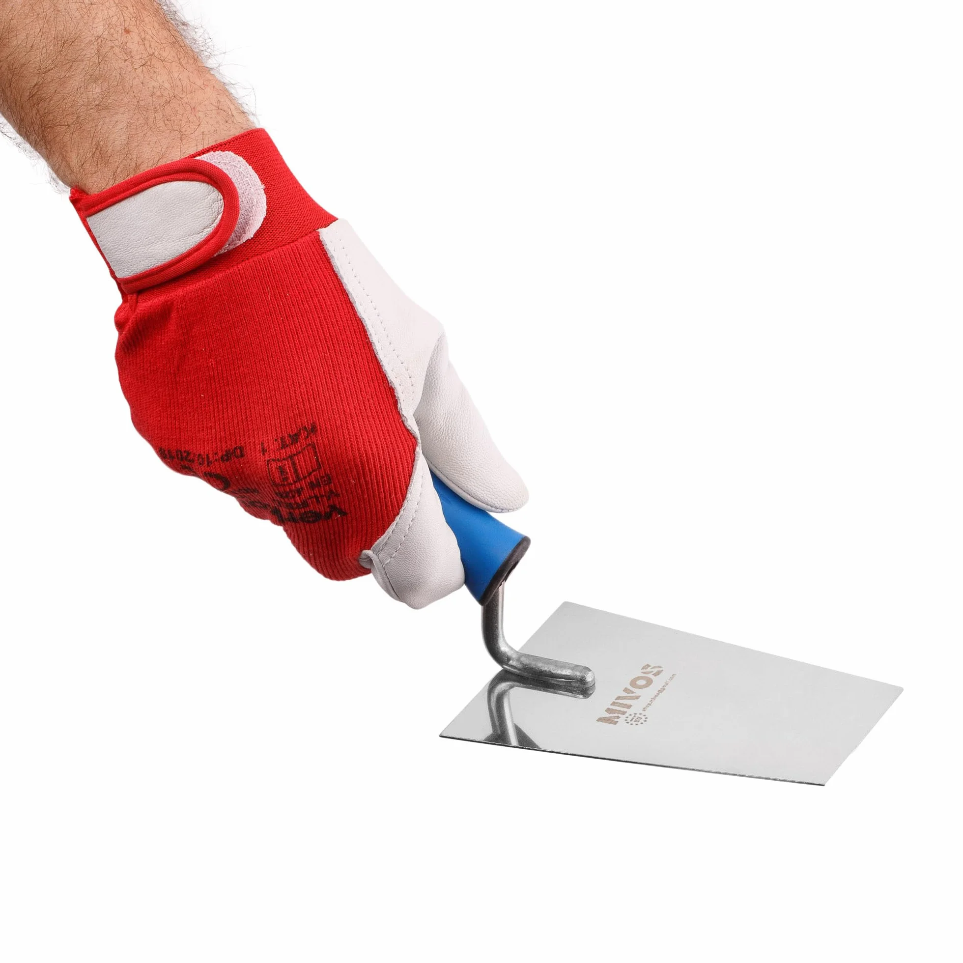 Mivos Kielnia trapezowa ze stali nierdzewnej 140 x 70 mm – nierdzewna kielnia murarska 140 mm z gumowym uchwytem – kielnia tynkarska do prac murarskich – paca wygładzająca trapezowa, wyprodukowana w