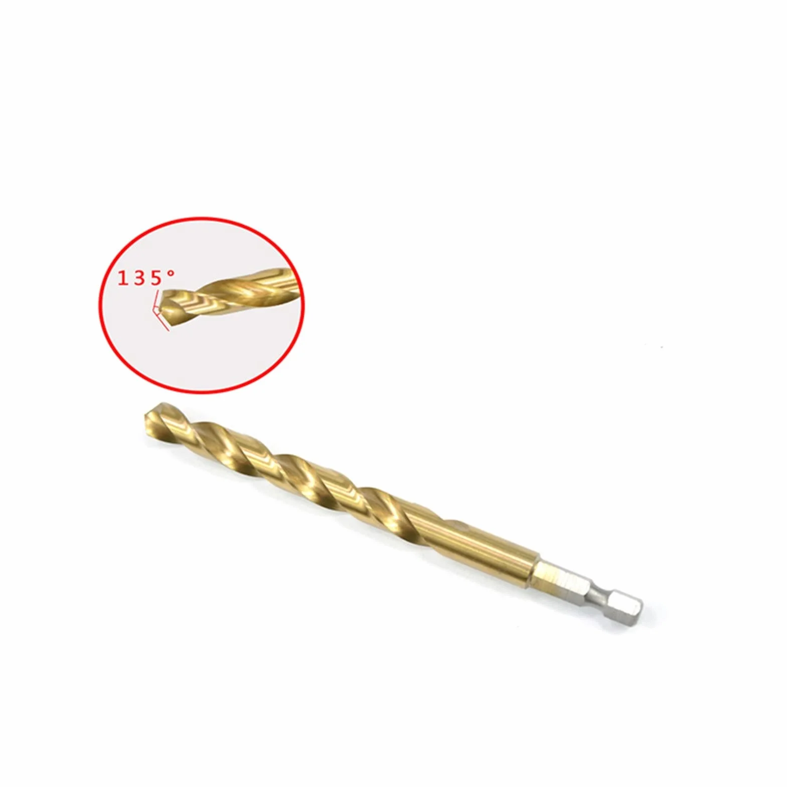 10 SZTUK 1.5mm-13mm Wiertła HSS Tytany Powlekane Twist Change Wiertło do metalu do obróbki drewna (1.5/2/3/4/4.2/5/6/8/10/13mm) (Średnica otworu: 8mm 10 szt.) (2.5mm 10 szt.)