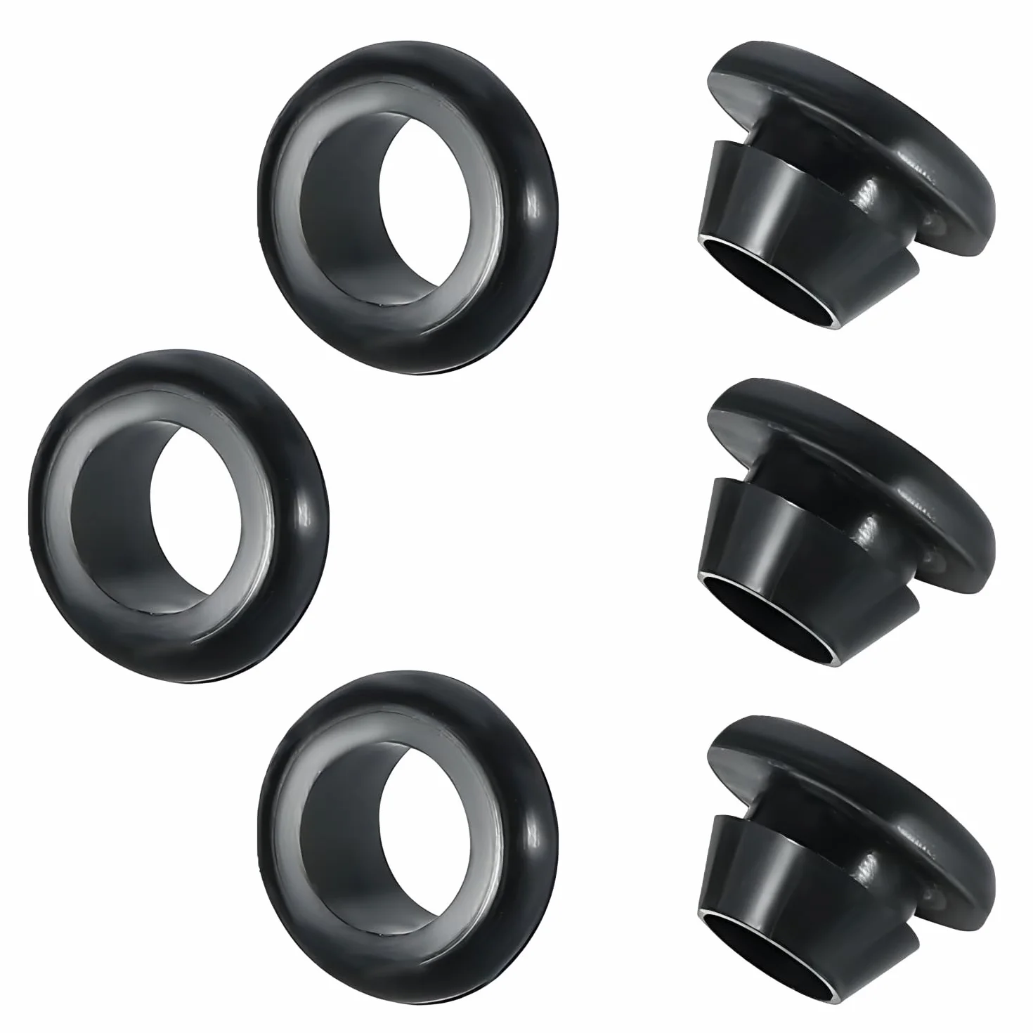 Qrity 20 sztuk gumowych tulejek, elektryczne uszczelki przewodów, przepust kablowy, do ochrony przewodów i kabli, ID 16 mm, średnica montażowa 20 mm
