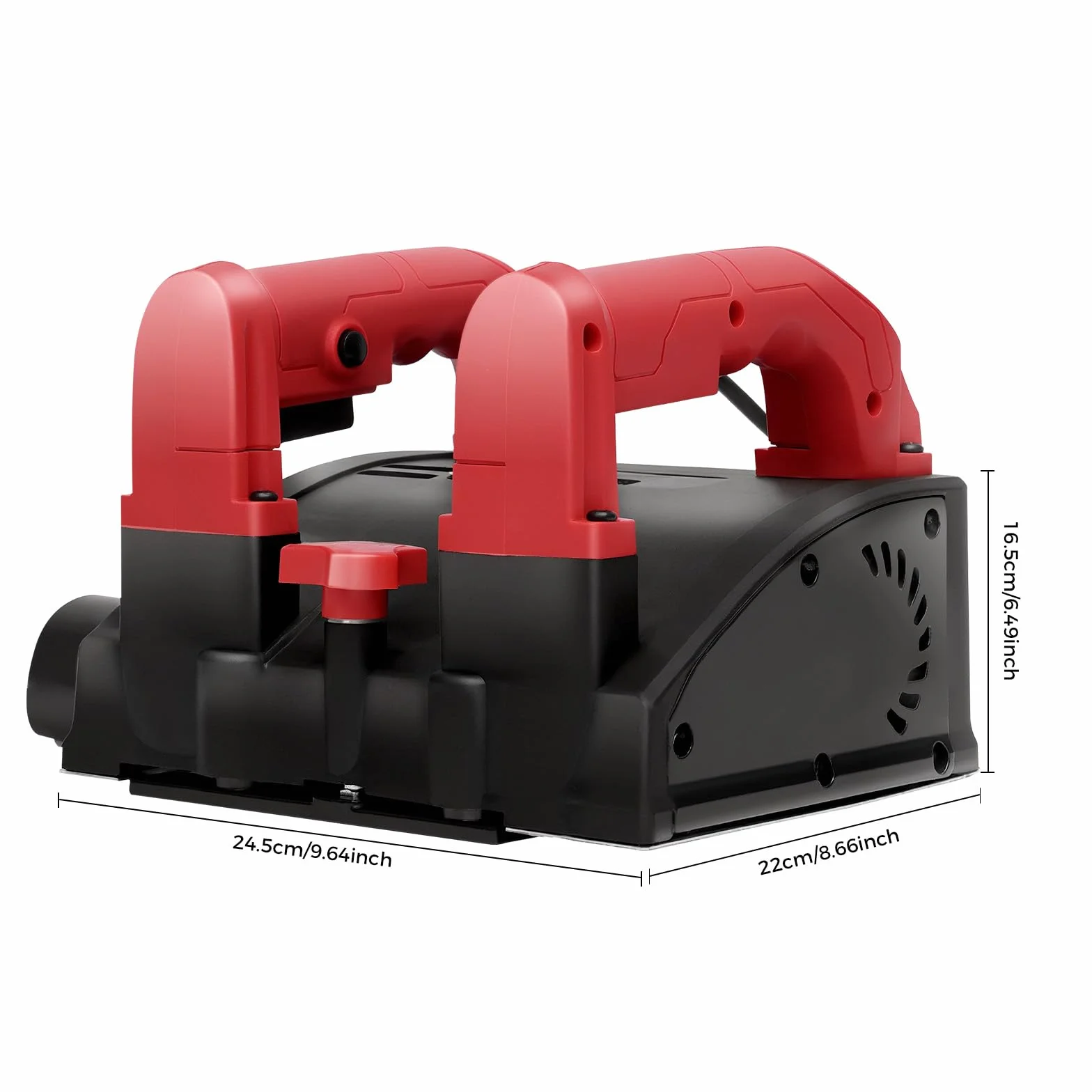 Strug ścienny i frezarka do betonu 1200 W, elektryczna – frezarka renowacyjna z regulacją głębokości roboczej 1-4 mm, 4000 obr./min – frezarka tynkowa, frezarka murarska w zestawie z 26 ostrzami do