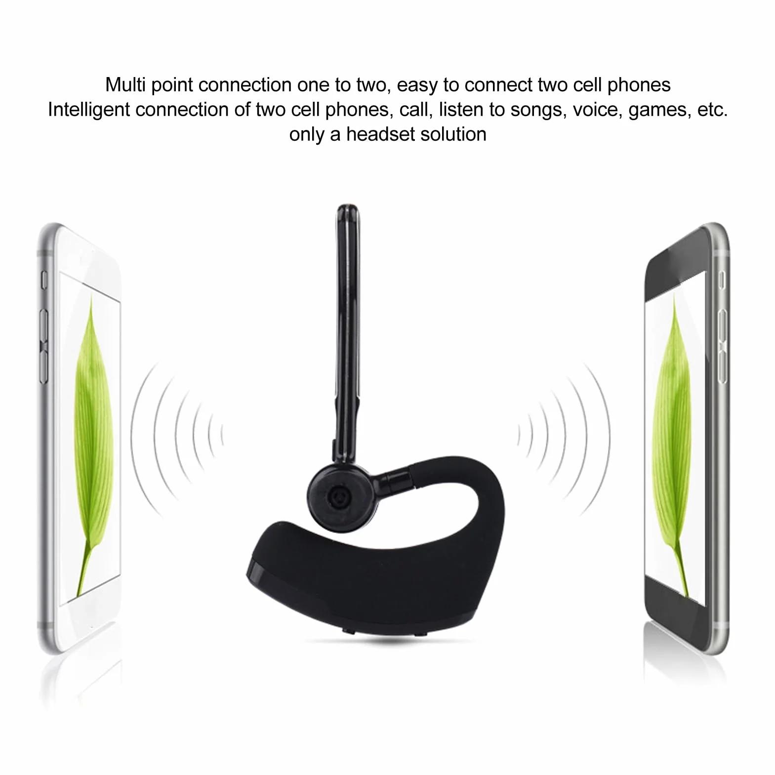 Zestaw Słuchawkowy Legend Bluetooth V5.0, Pojedyncza Słuchawka Bluetooth z Mikrofonem z redukcją Szumów, Ergonomiczne Słuchawki Głośnomówiące, Połączenie z Tabletem Mobilnym