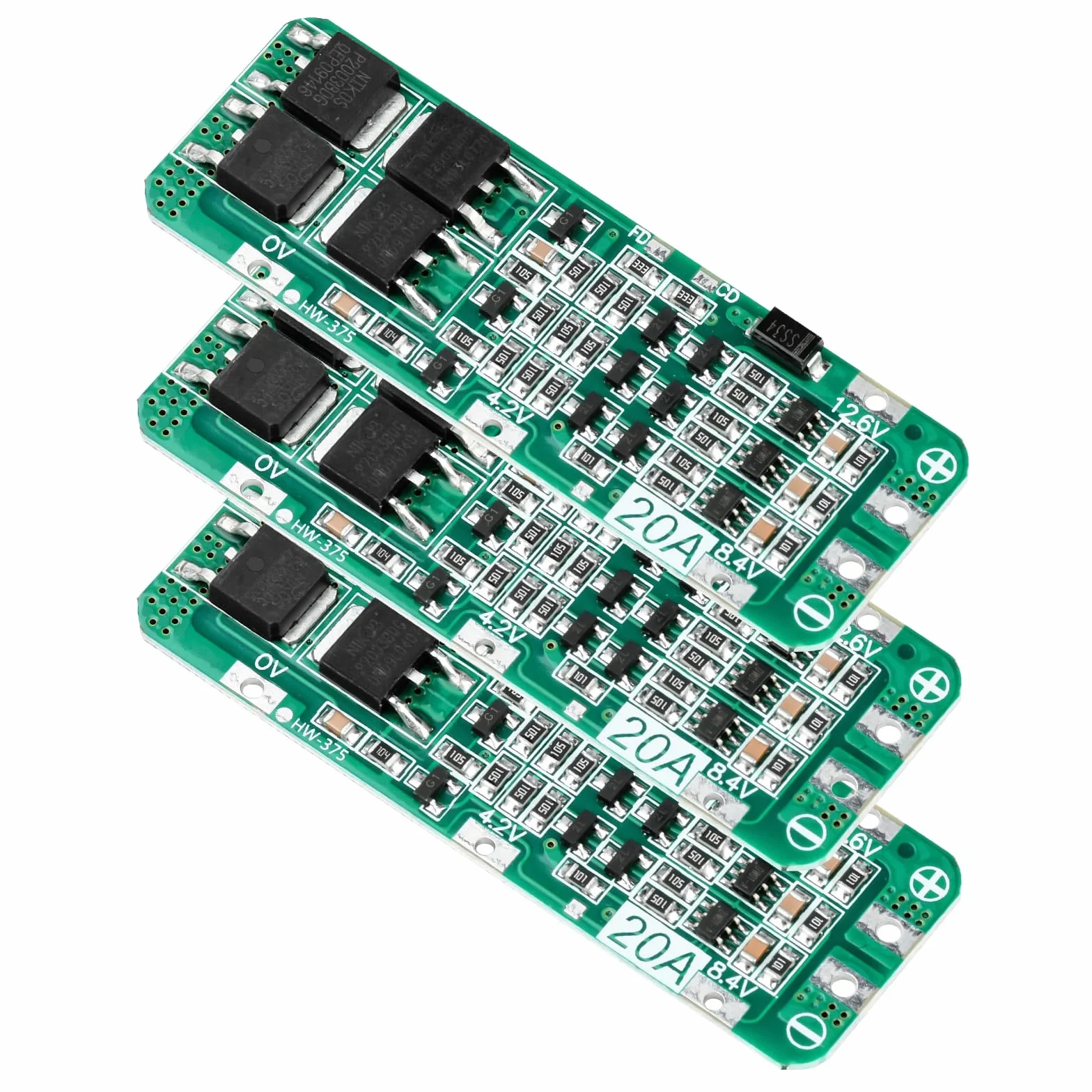 Aideepen ładowarka do akumulatorów litowych 3S 20A BMS 12,6V ochrona przed przeciążeniem