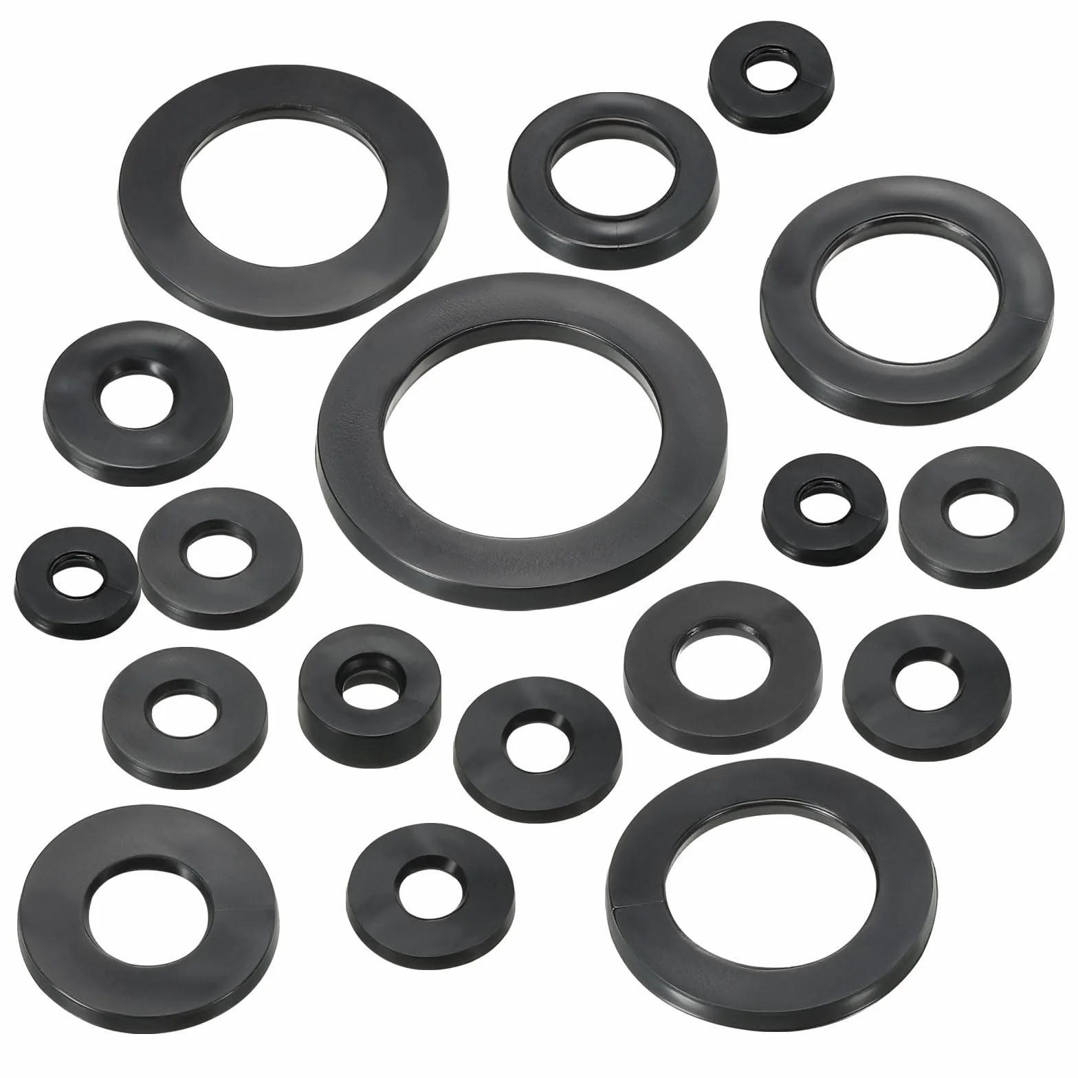 PATIKIL M10 gumowa podkładka płaska, 40 opakowań 10 mm ID 16 mm OD 2,5 mm gruba uszczelka dystansowa pierścień uszczelniający do kranu wąż wodny mocowanie śruby, czarna