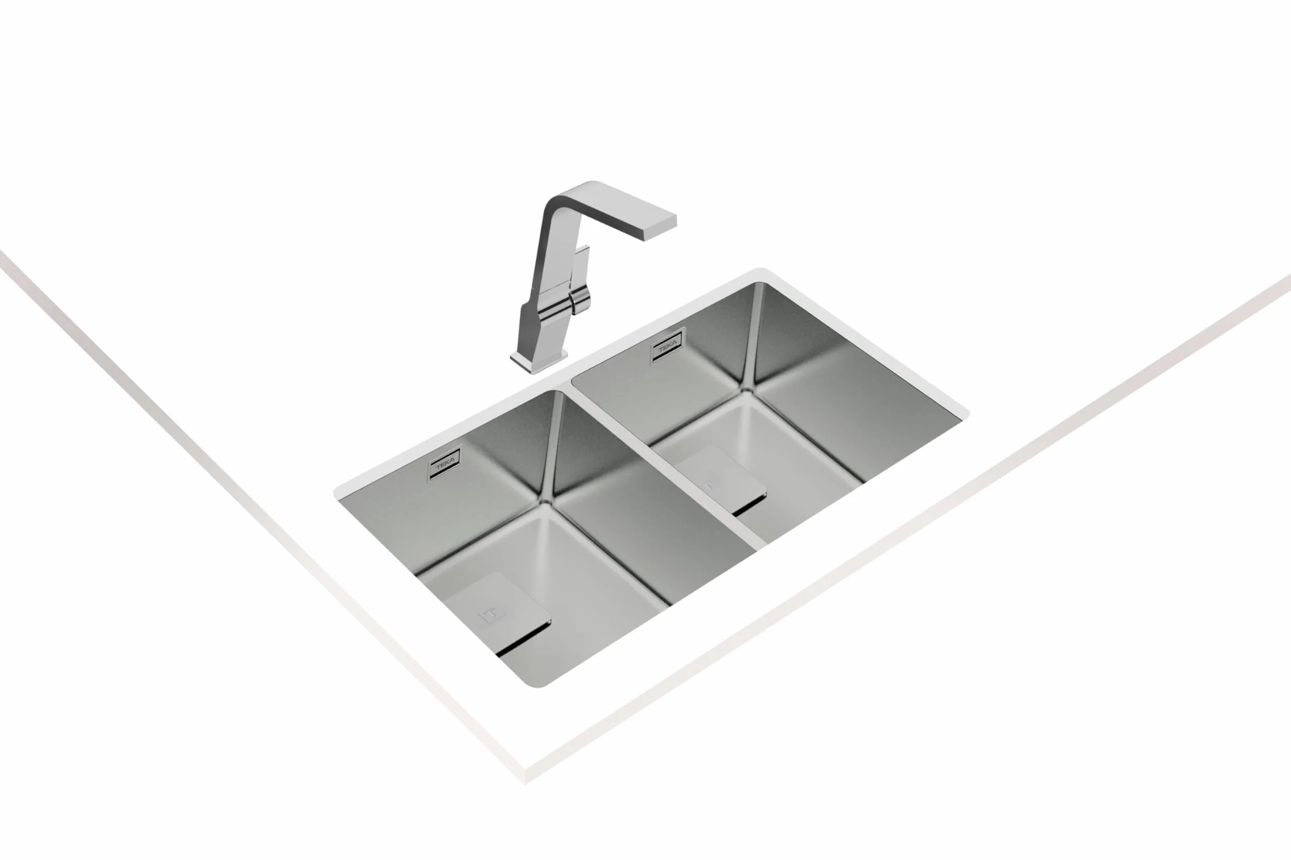 Zlewozmywak Teka Flexlinea Rs15 2C 740 Color Inox Ref 115030009 Szafka 80 Cm Trzyosobowa Możliwość montażu