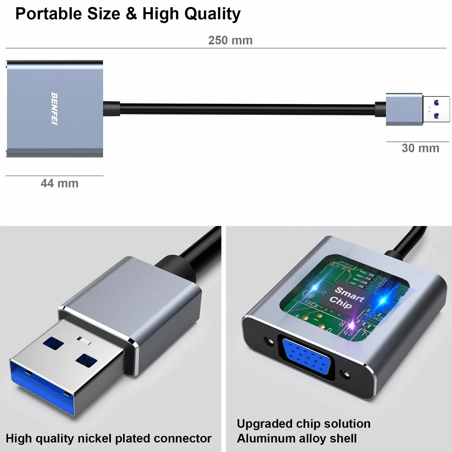 BENFEI Adapter USB 3.0 na VGA dla Windows