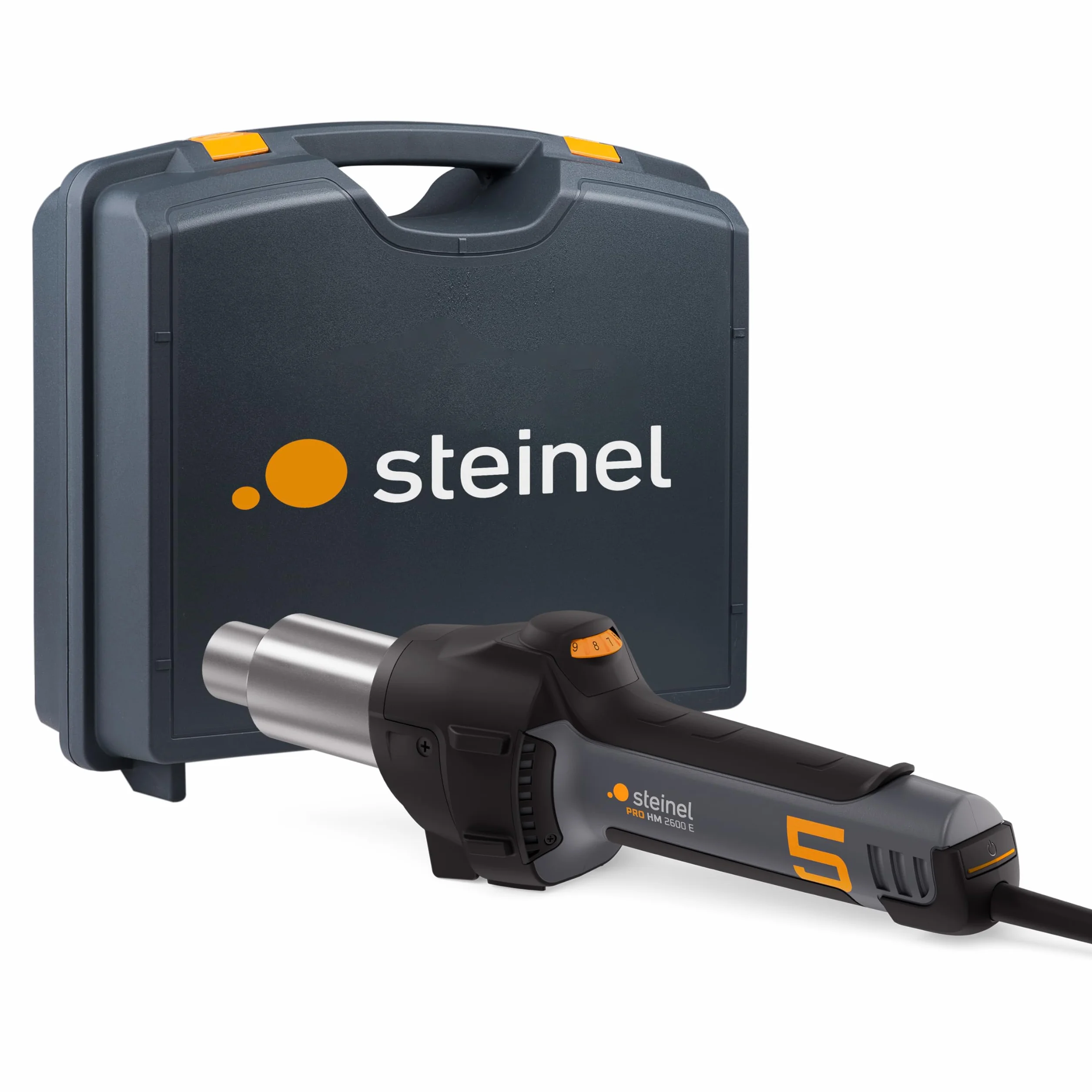 Steinel Opalarka HM 2600 E W walizce, pistolet na gorące powietrze | 2300 W, temperatura 50-620 °C, silnik bezszczotkowy