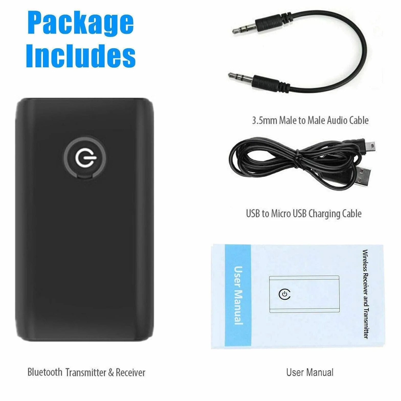 Nadajnik i odbiornik Bluetooth 5.0 2 w 1 jack 3,5 AUX do słuchawek głośników stereo