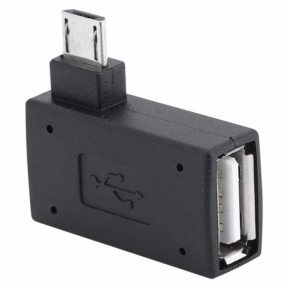 Adapter Mini USB 2.0 OTG 90 stopni konwerter gniazdo do Micro USB