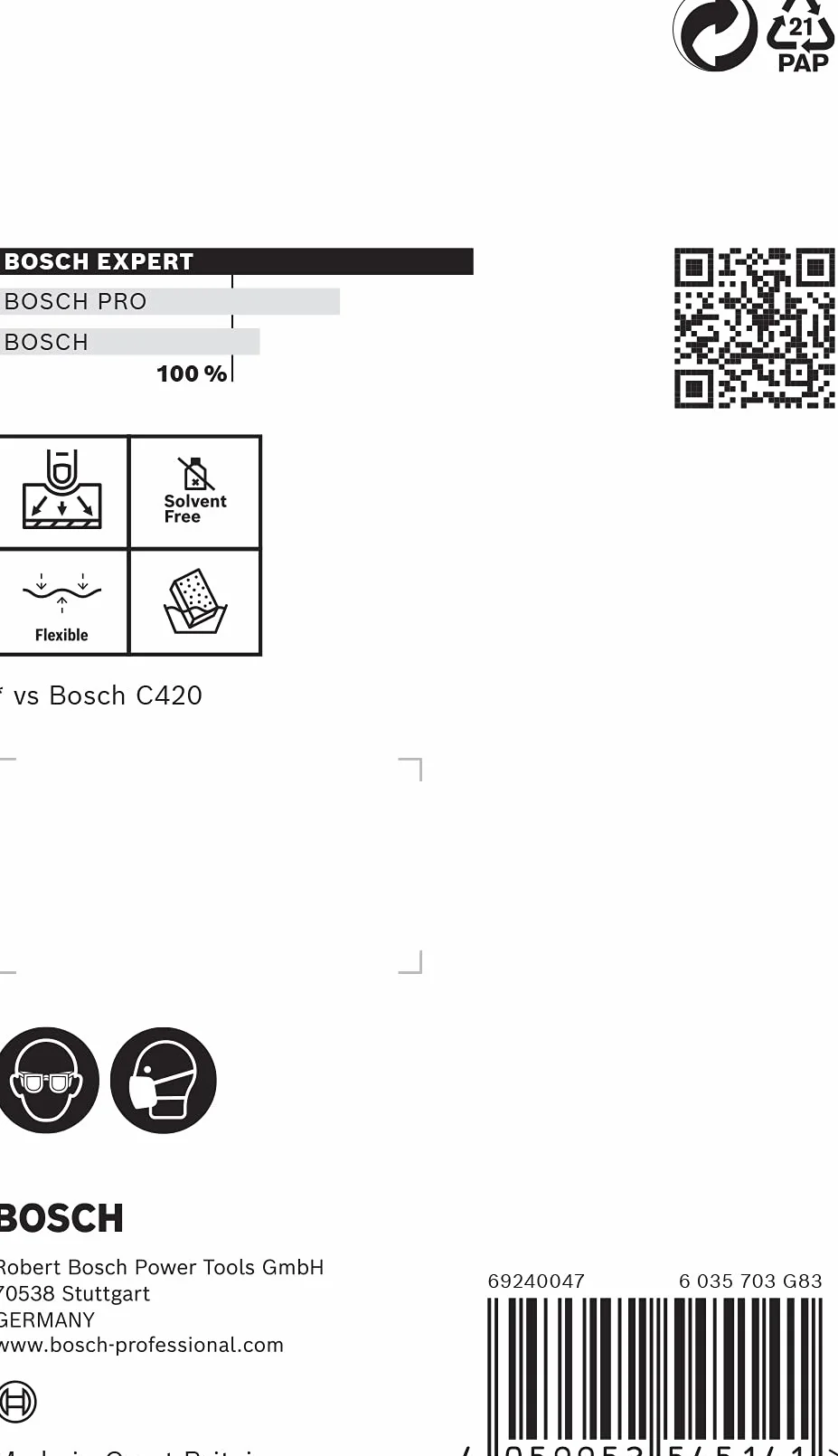 Bosch 3x Talerze EXPERT S473 Standard (do Farba na drewnie, Miękkie drewno, Ø 98 x 120 x 13 mm, średnia/dokładna/superdokładna, Professional Akcesoria Szlifowanie ręczne)