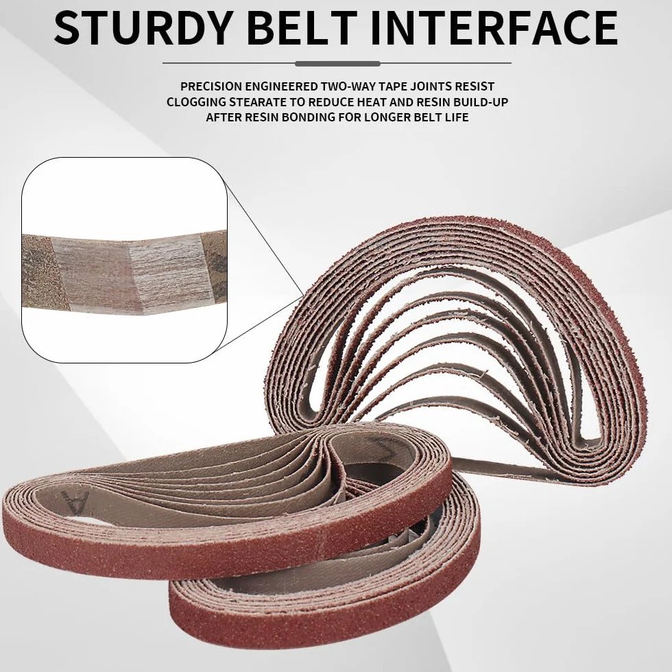 10 * 330mm Pas ścierny szlifierski Akcesoria do szlifierek taśmowych Pas polerski do szlifowania metalu i drewna Noże 10 szt. Zestaw, 10x330mm, P40 10 szt.