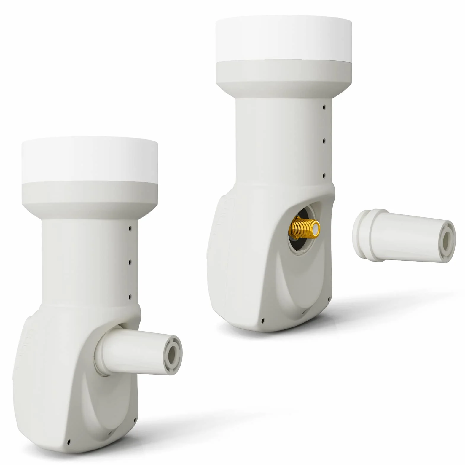 hb-digital LNB Głowica Satelitarna 1 Abonent Direkt LTE Protected Full HD 4K UHD Pozłacane Styki Biały
