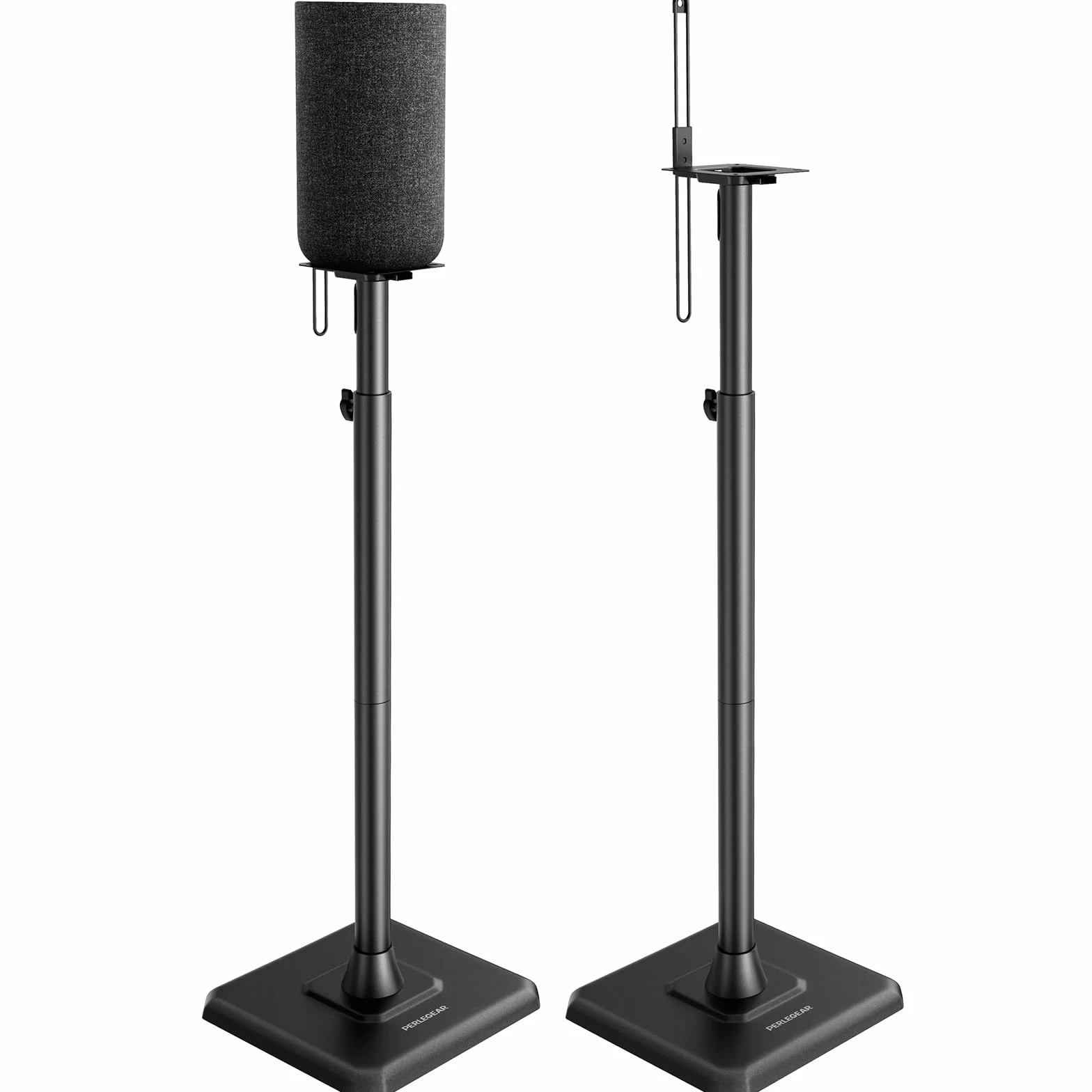 Perlegear Statywy głośnikowe PGSS12, para stojaków, regulacja wysokości do 6 kg, zarządzanie kablami