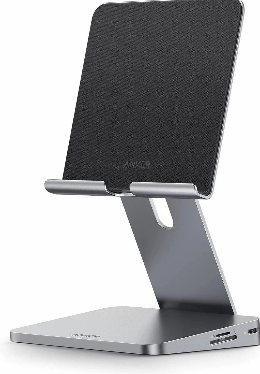Anker USB C Hub 551 8-in-1 with Folding Tablet Stand, Power Input, 4K HDMI, 2 USB-A Data Ports, 3.5mm AUX and MicroSD/SD Card Slots for iPad Pro and More