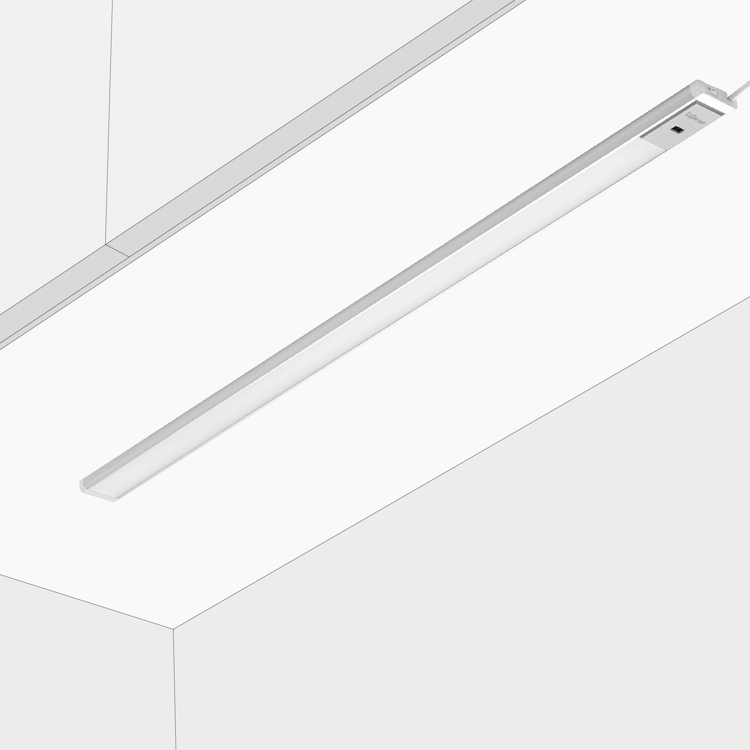 Oktaplex Riva lampa podszafkowa LED 90 cm ściemniana neutralna biel 760 lm płaskie oświetlenie kuchni z czujnikiem lampa podszafkowa 9,9 W srebrna