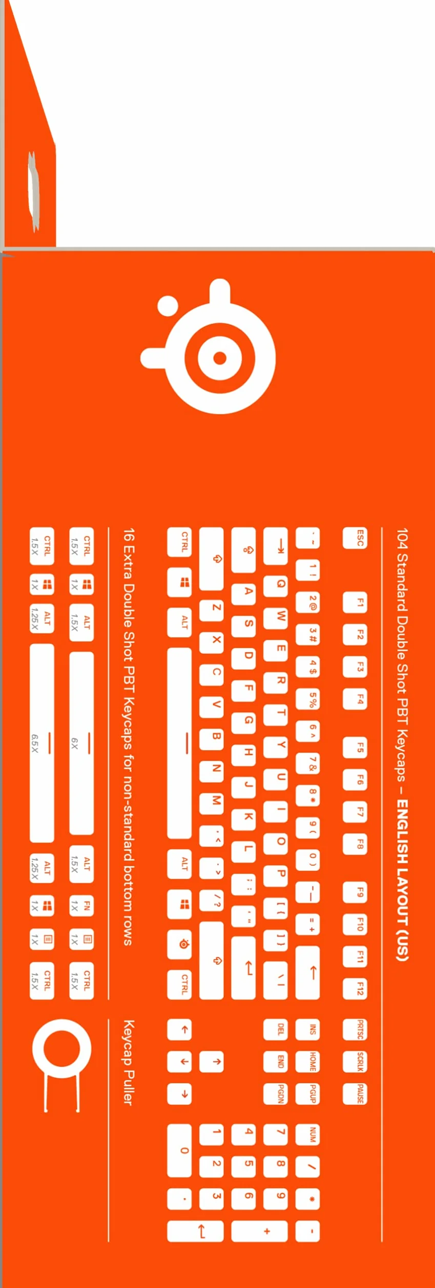 Steelseries Prismcaps 60203 Nakładki na Klawisze, Biały, 104 klawisze