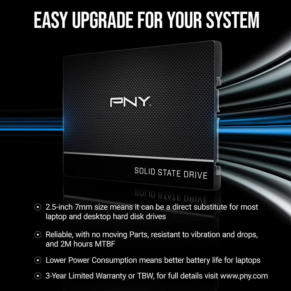 PNY CS900 Internal SSD 500GB SATA III 2.5 Inch 550MB/s