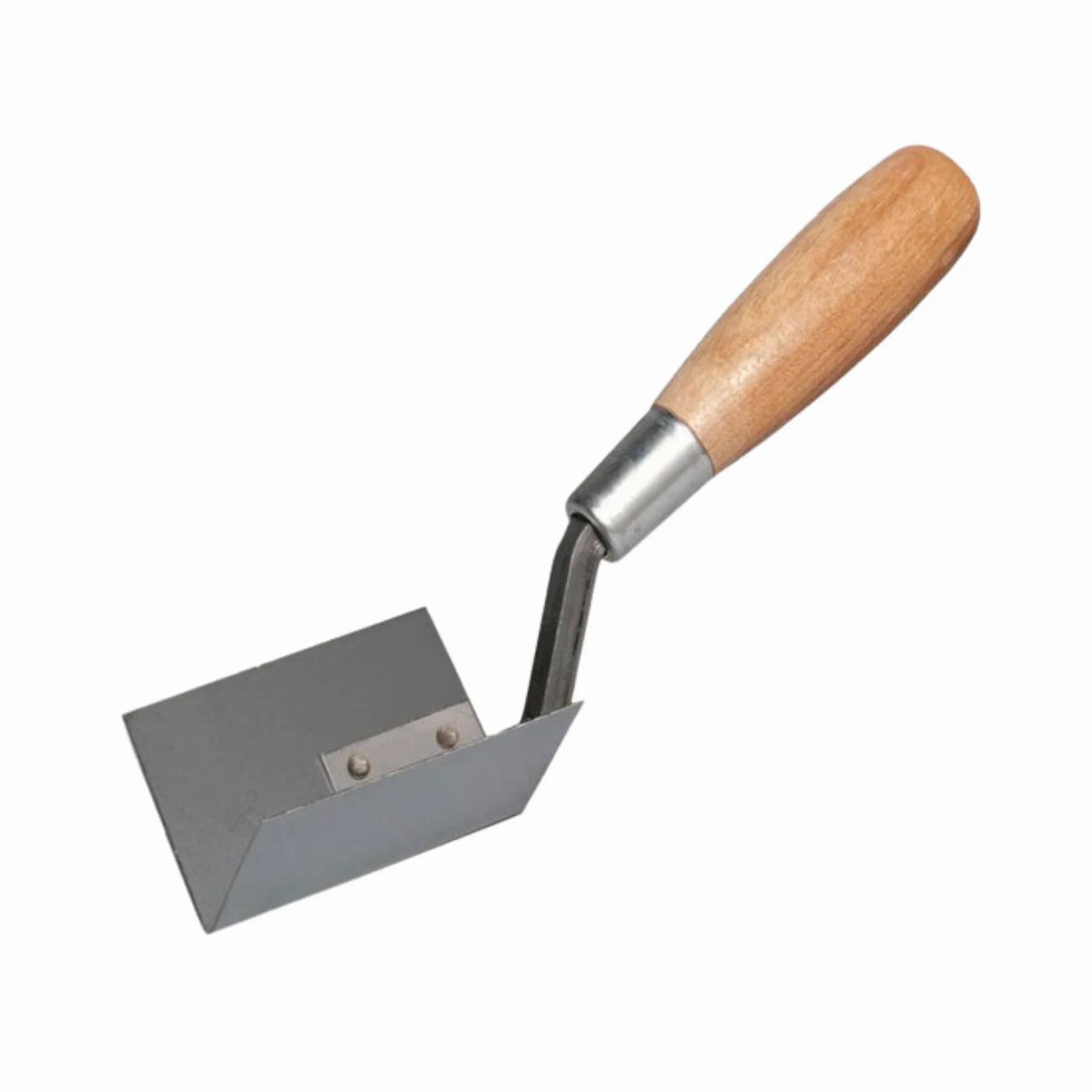Bon Kielnia narożna 13-300 - wewnętrzna stal nierdzewna 2,5 cm x 2,5 cm - drewniany uchwyt