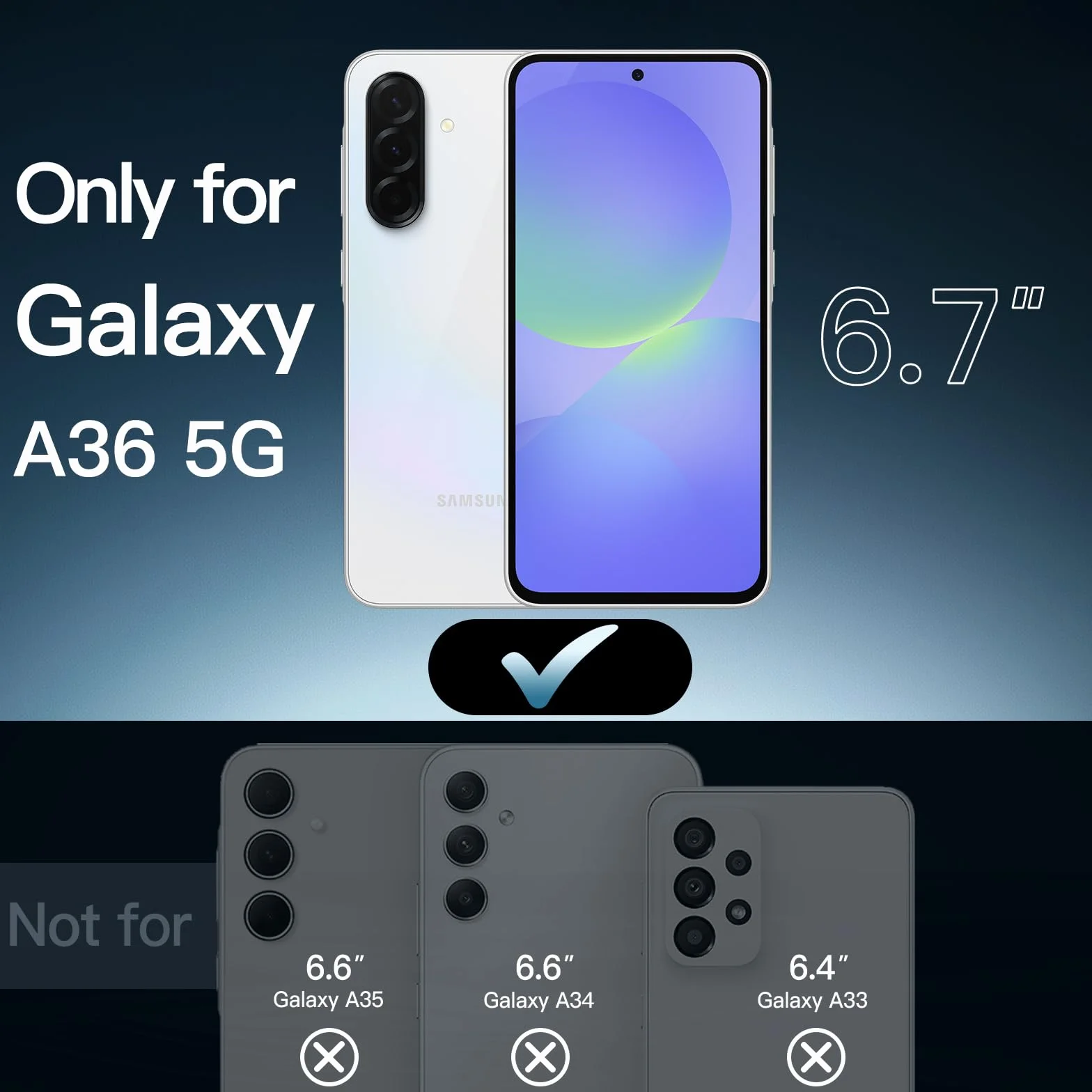 JETech Etui Samsung Galaxy A36 5G, Przezroczyste Odporne na Wstrząsy Bumper Ochronne Osłona Telefonu