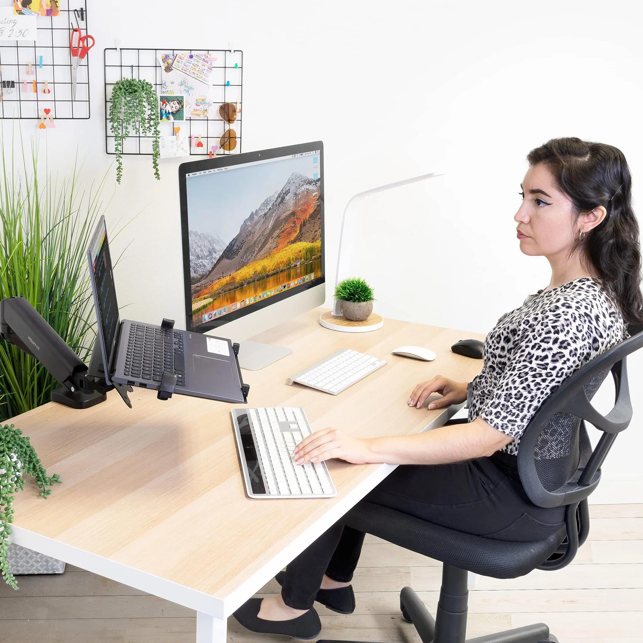 Attachment | Vented Notebook Tray | Laptop Tray Clamp for Monitor Stand 75mm & 100mm VESA