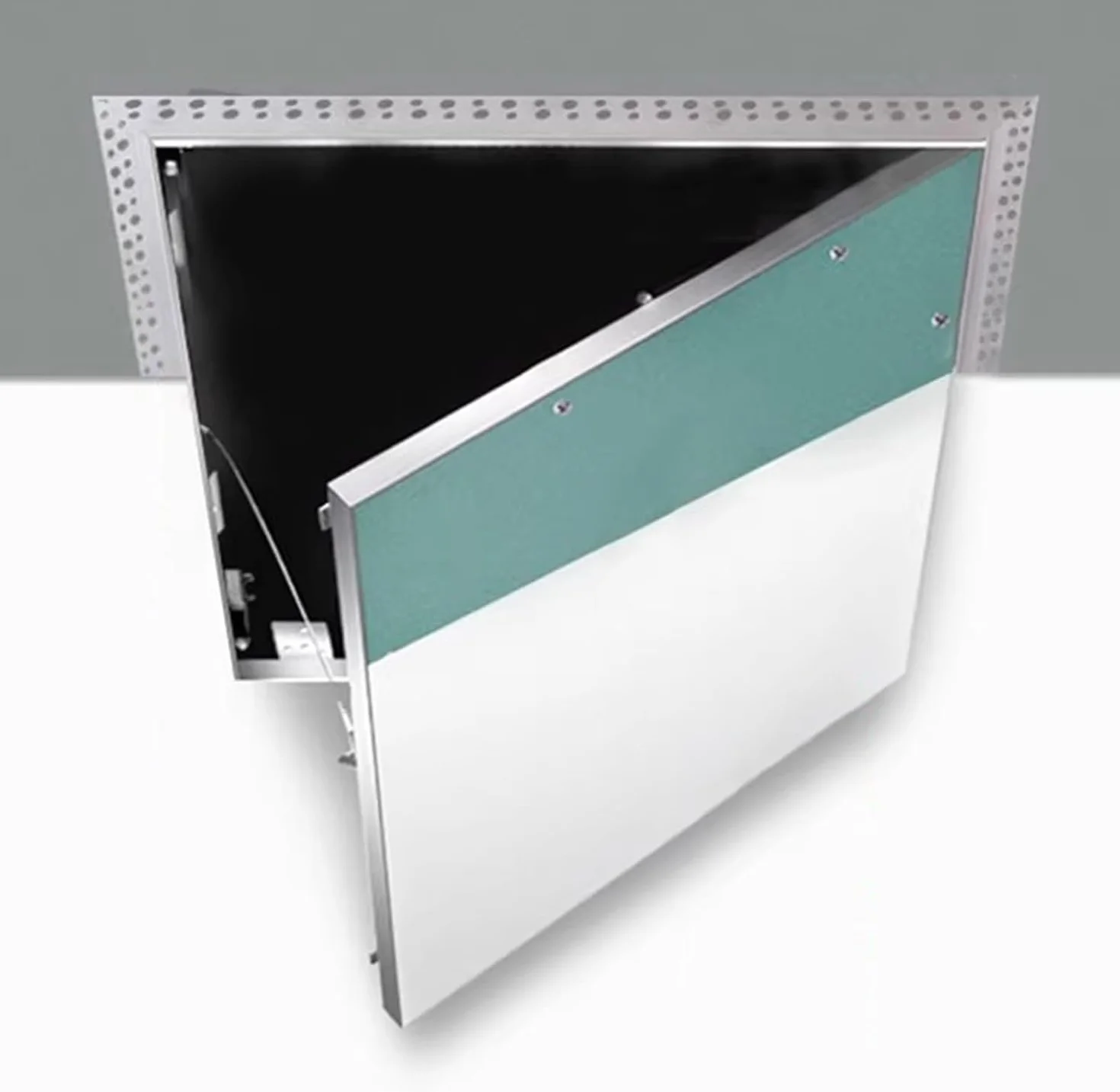 Panel dostępu do płyt kartonowo-gipsowych, ukryte drzwi do malowania na suficie i ścianie, łatwy montaż z płytą gipsowo-kartonową i metalową ramą, 45 x 45 cm