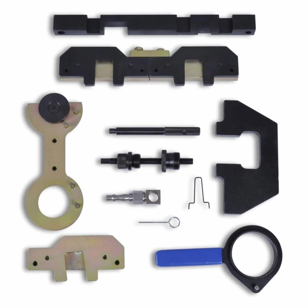 11-częściowy zestaw narzędzi do regulacji silnika do BMW M40, M42, M43, M44, M50, M52, M54, M56, wałków rozrządu i łańcucha rozrządu, w walizce do warsztatu i konserwacji