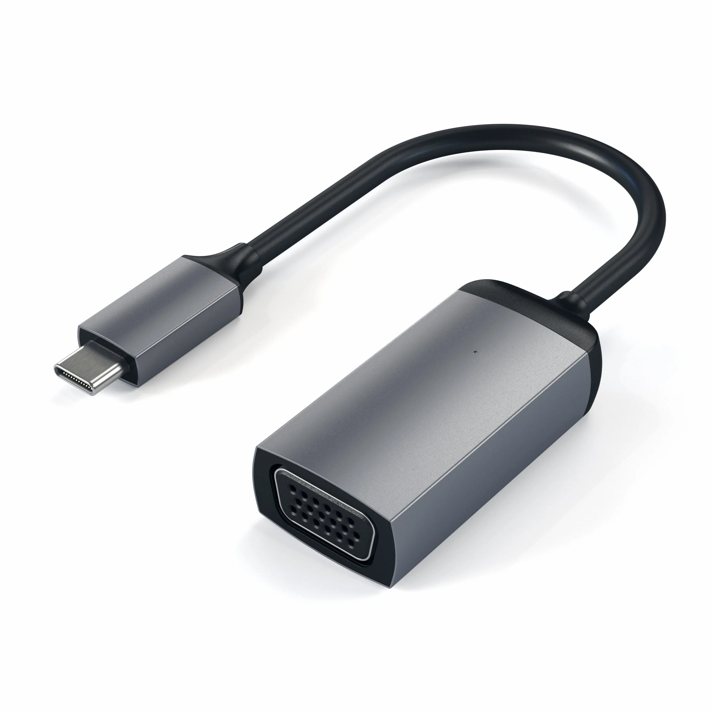 SATECHI USB-C do VGA Kabel Adaptera 1080P@60Hz, do MacBook Air i Pro, iPad Air i Pro, Mac Mini, iMac i innych – Gwiezdna szarość