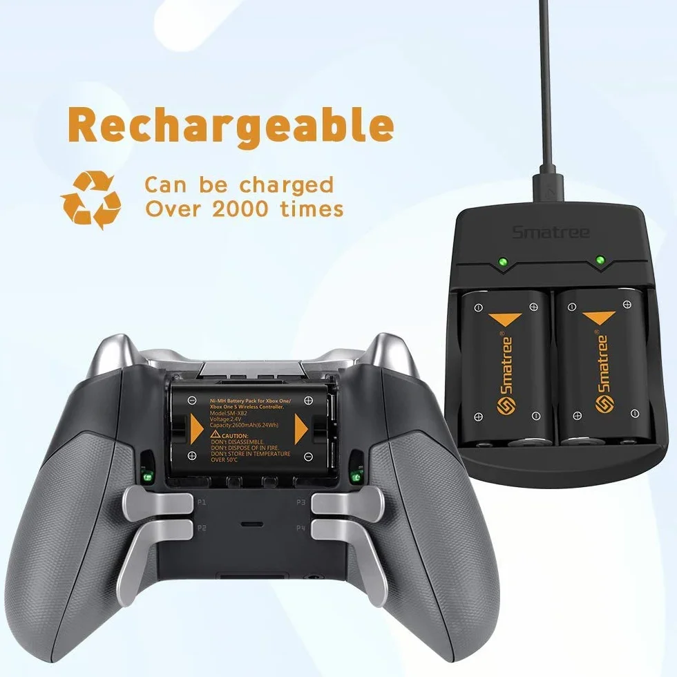 Smatree Akumulator NI-MH i dwukanałowa ładowarka do kontrolera Xbox One/Xbox Series X/S