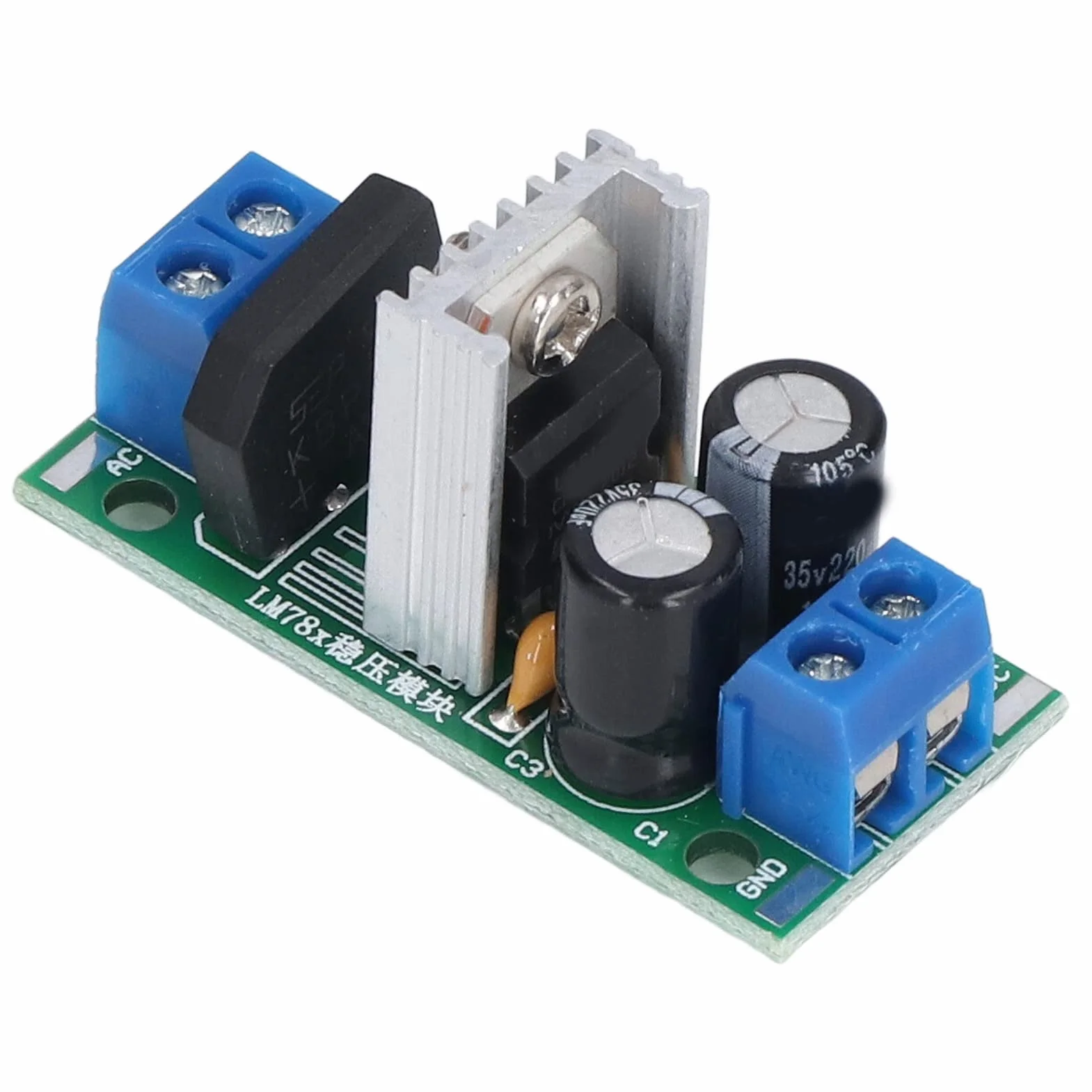 Moduł Regulatora Rhinestone 12V DC 15~24V AC 12~18V 3A Mostek Prostowniczy Zasilanie Prostownik Filtr Konwertera