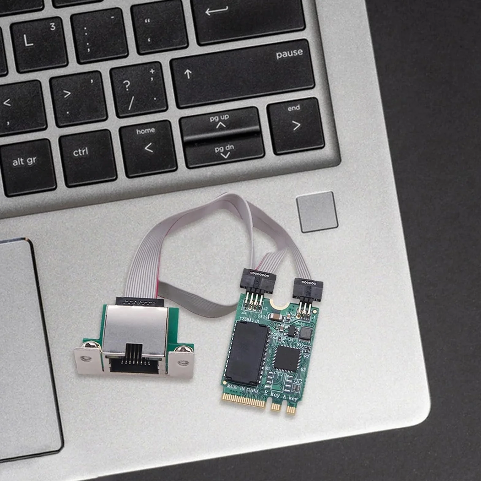 Adapter Ethernet M.2 A E Key 2.5G, Karta Sieciowa RJ45 Gigabit Ethernet RTL8125B dla Systemu 7/8/10, Linux