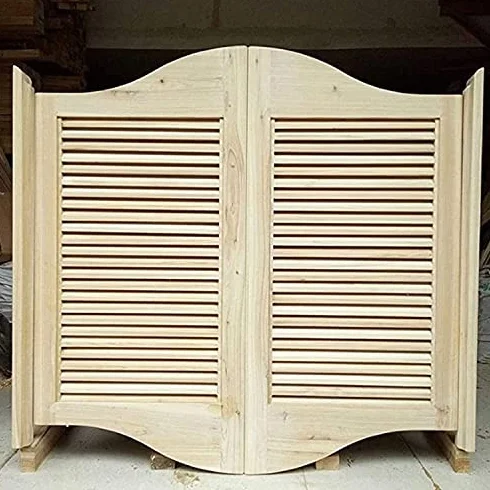 Rustykalne drzwi Swing Door z litego drewna półtalii, do samochodu, kawiarni, baru, ogrodu, wejścia, partycji, ogrodzenia, zawiasów, podwójnych drzwi, do kuchni, biblioteki